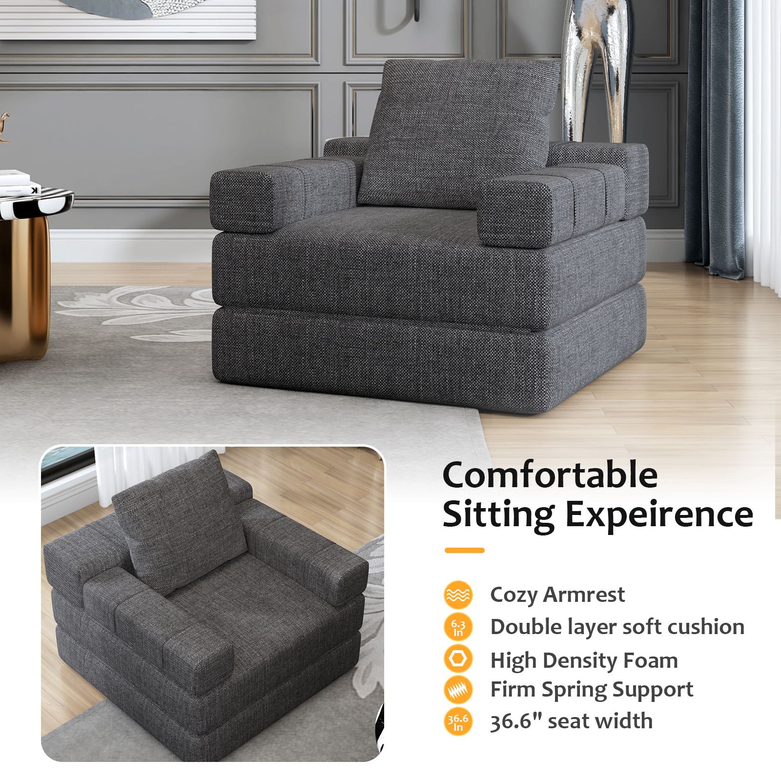 Single Sofa Chair That Converts To A Single Sofa Bed
