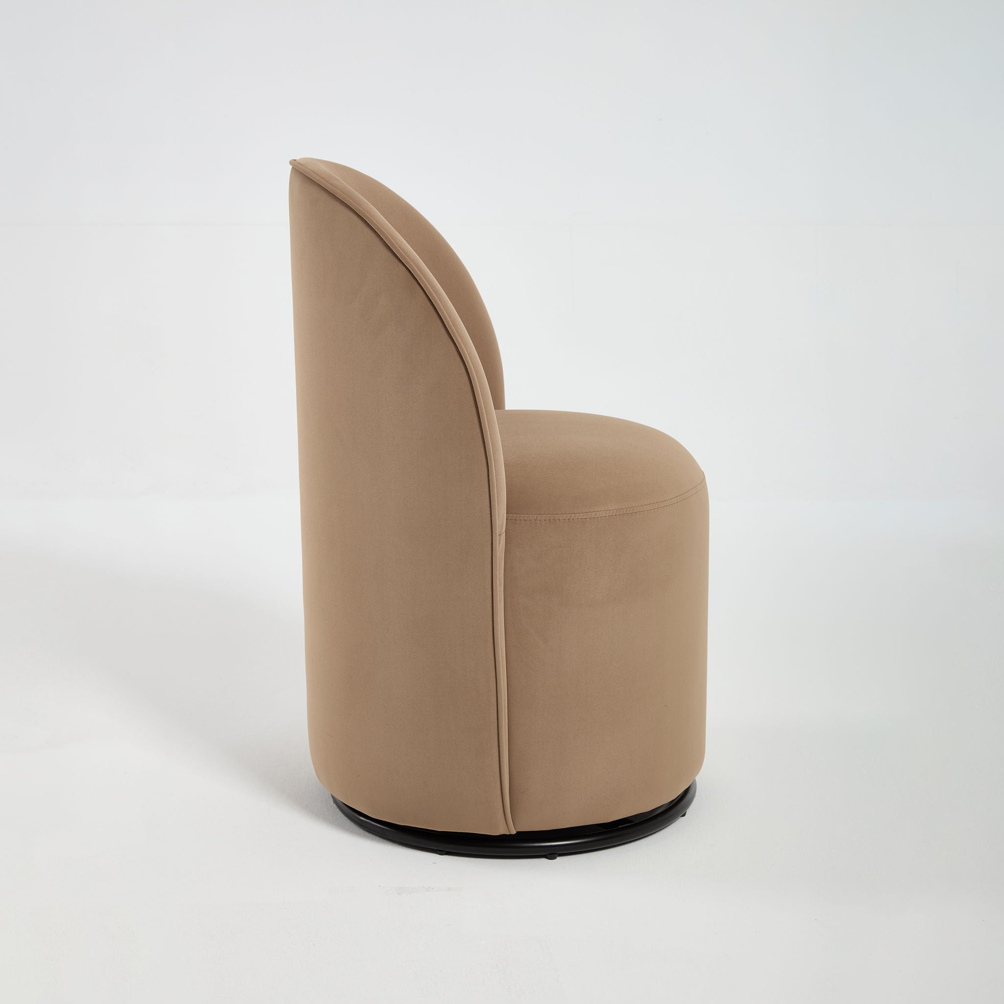 360 Degree Swivel Armless Dining Barrel Chair