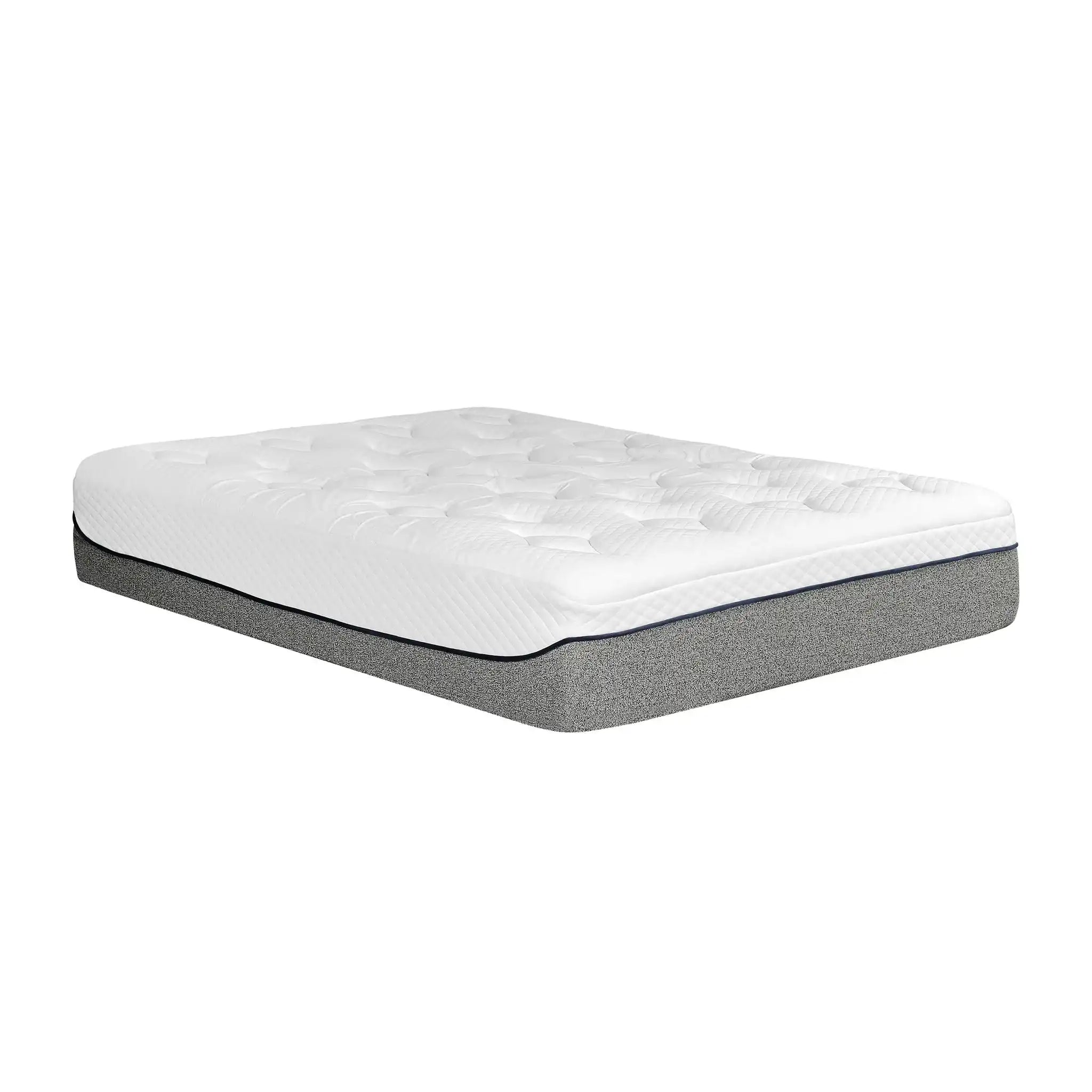 Ultra Plush 13" Gel Memory Foam Mattress For King Size Bed With Double Layered Jacquard Cover - Gray / White