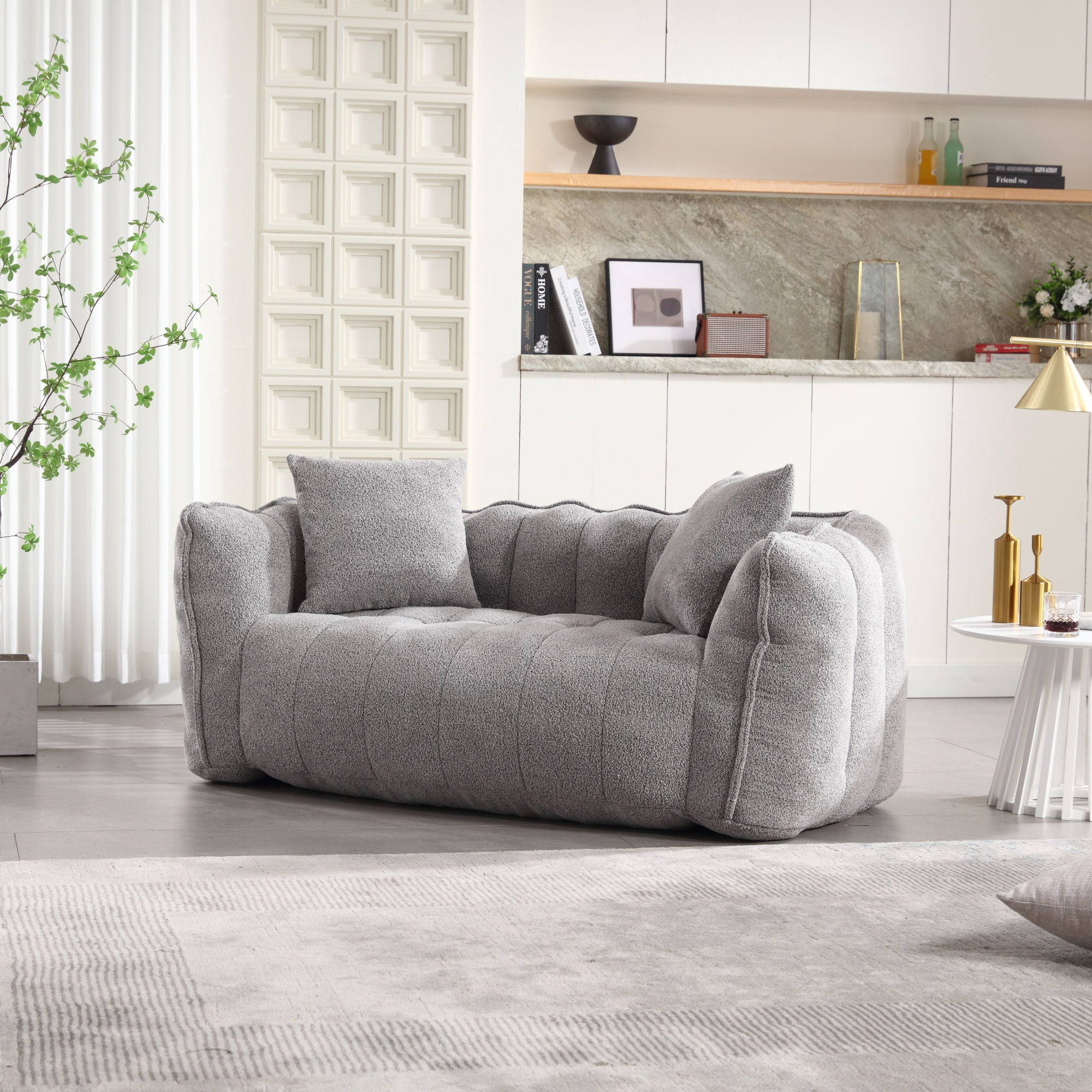 Cozy Beanbag Chair With High Resilience Foam Core For 2