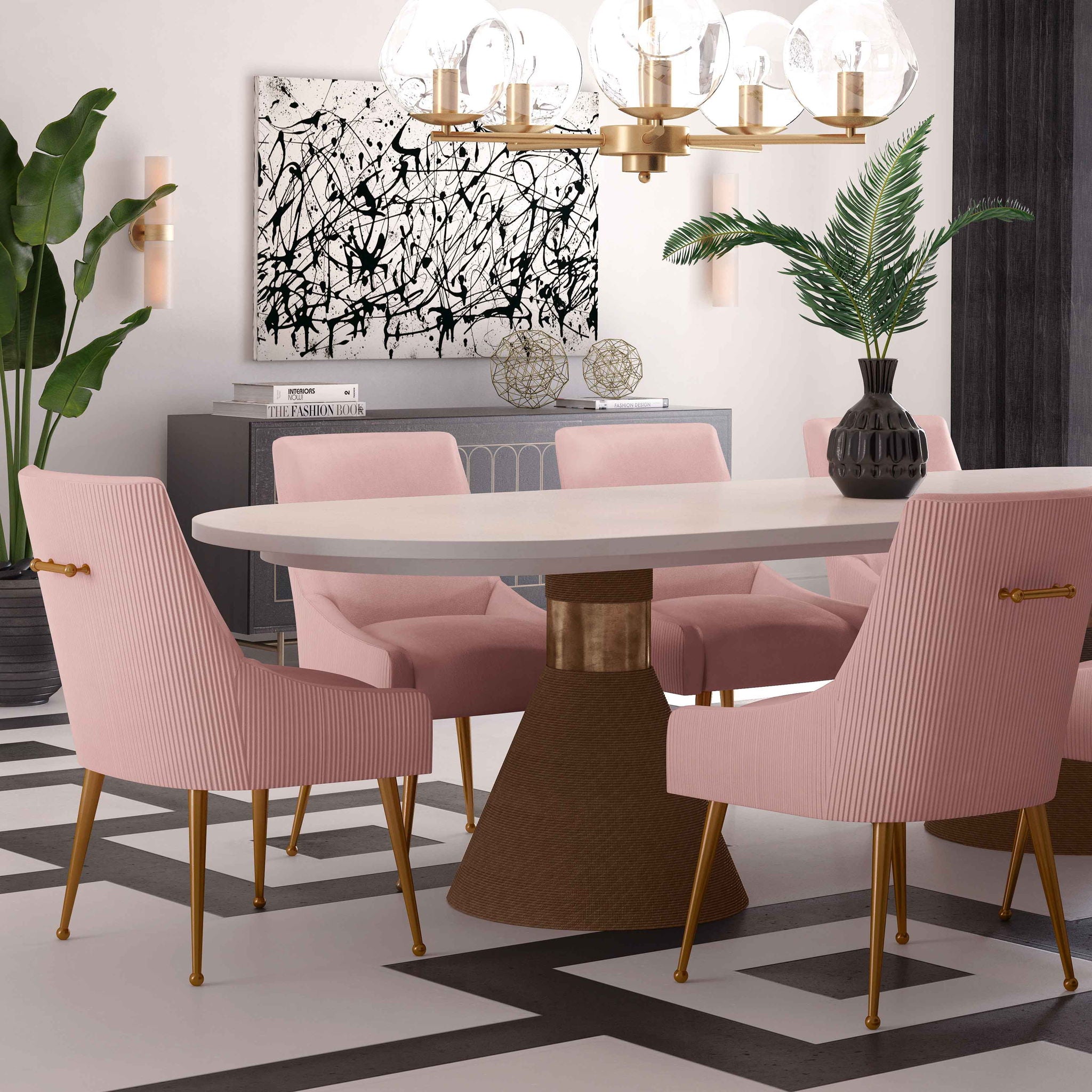 Beatrix - Pleated Velvet Side Chair