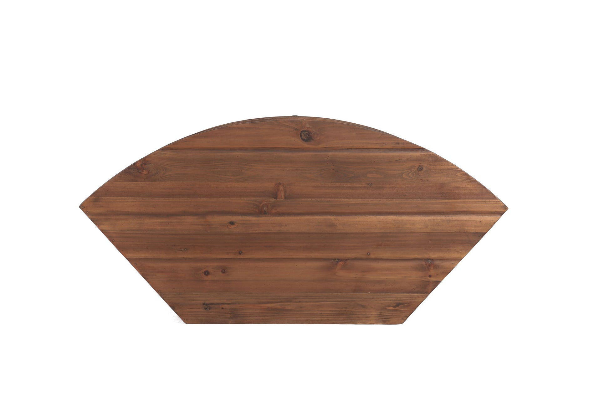 Fan Shape Reclaimed Wood Corner Media Table For Living Room Wise Use Your Space - Natural - Best Buy Furniture