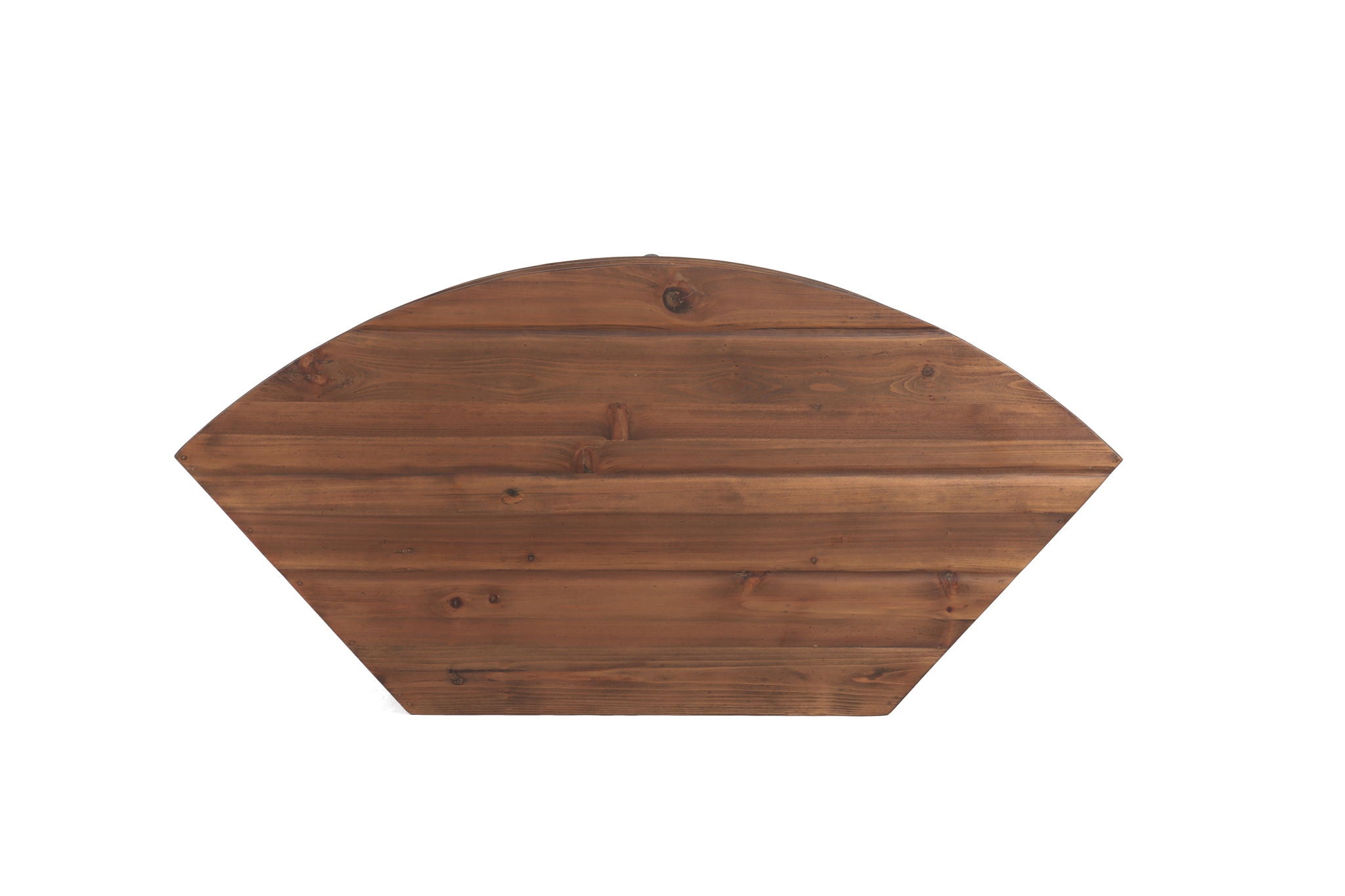 Fan Shape Reclaimed Wood Corner Media Table For Living Room Wise Use Your Space - Natural - Best Buy Furniture