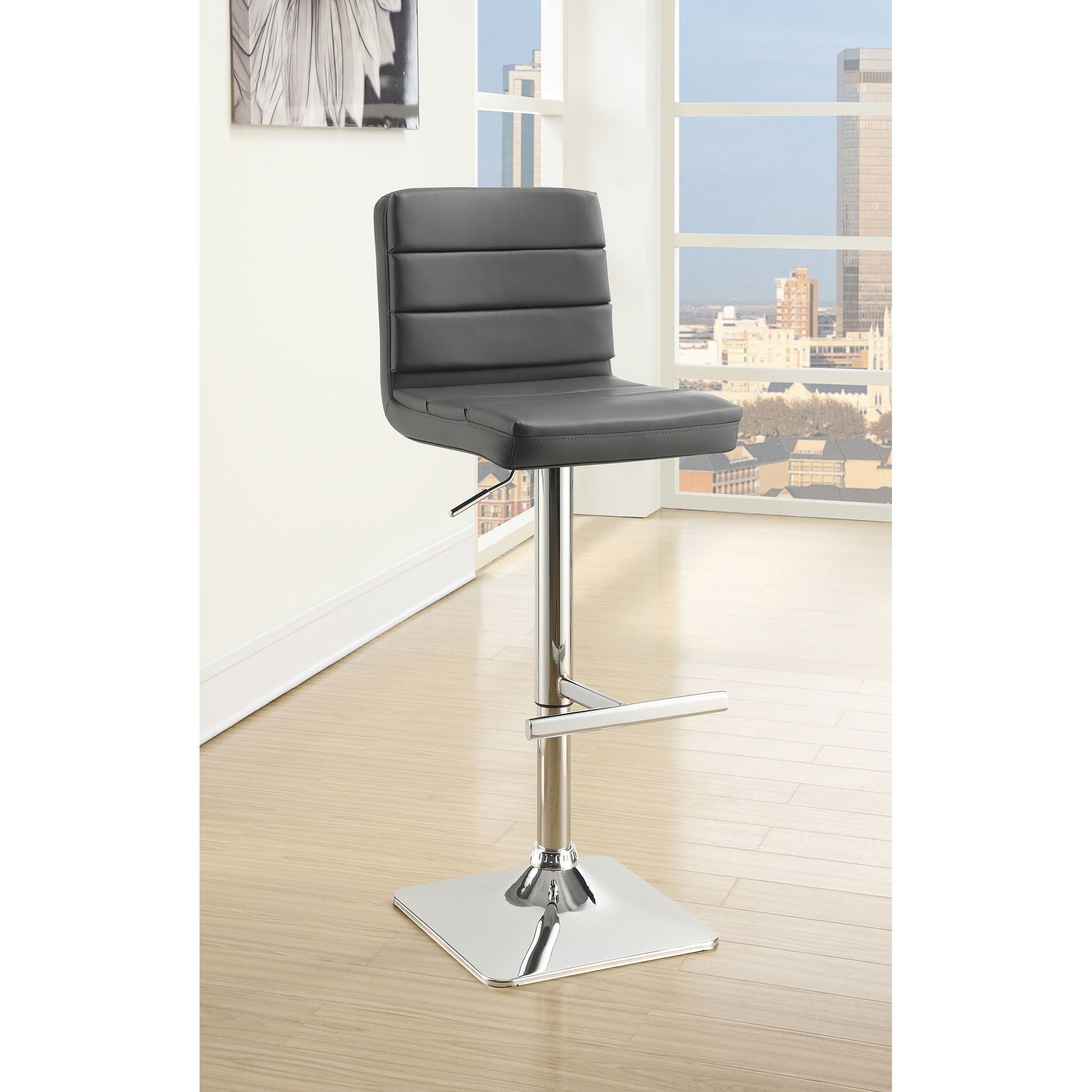 Adjustable Bar Stool (Set of 2) - Gray