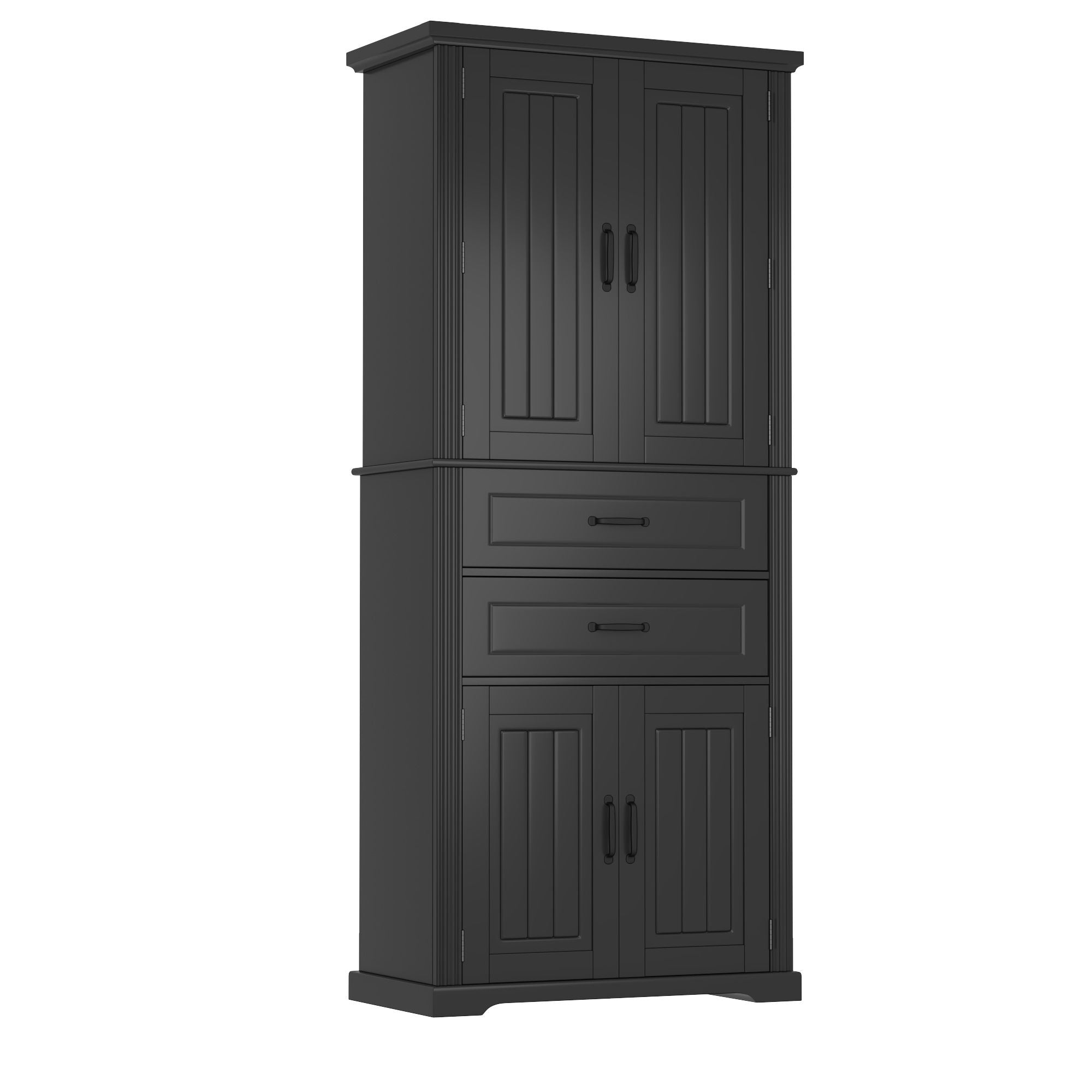 Elegant Multi Functional Storage Cabinet With Slide Rail Drawers, Adjustable Shelves