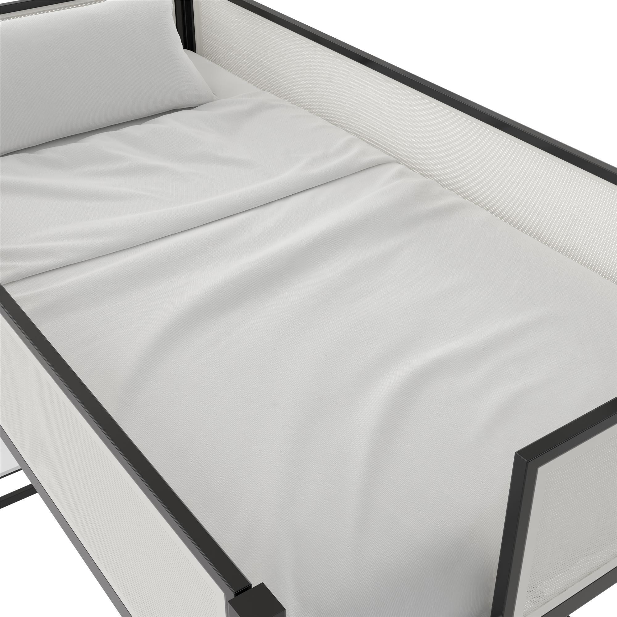 Axel - Twin Loft Bed With Desk & Shelves - Black