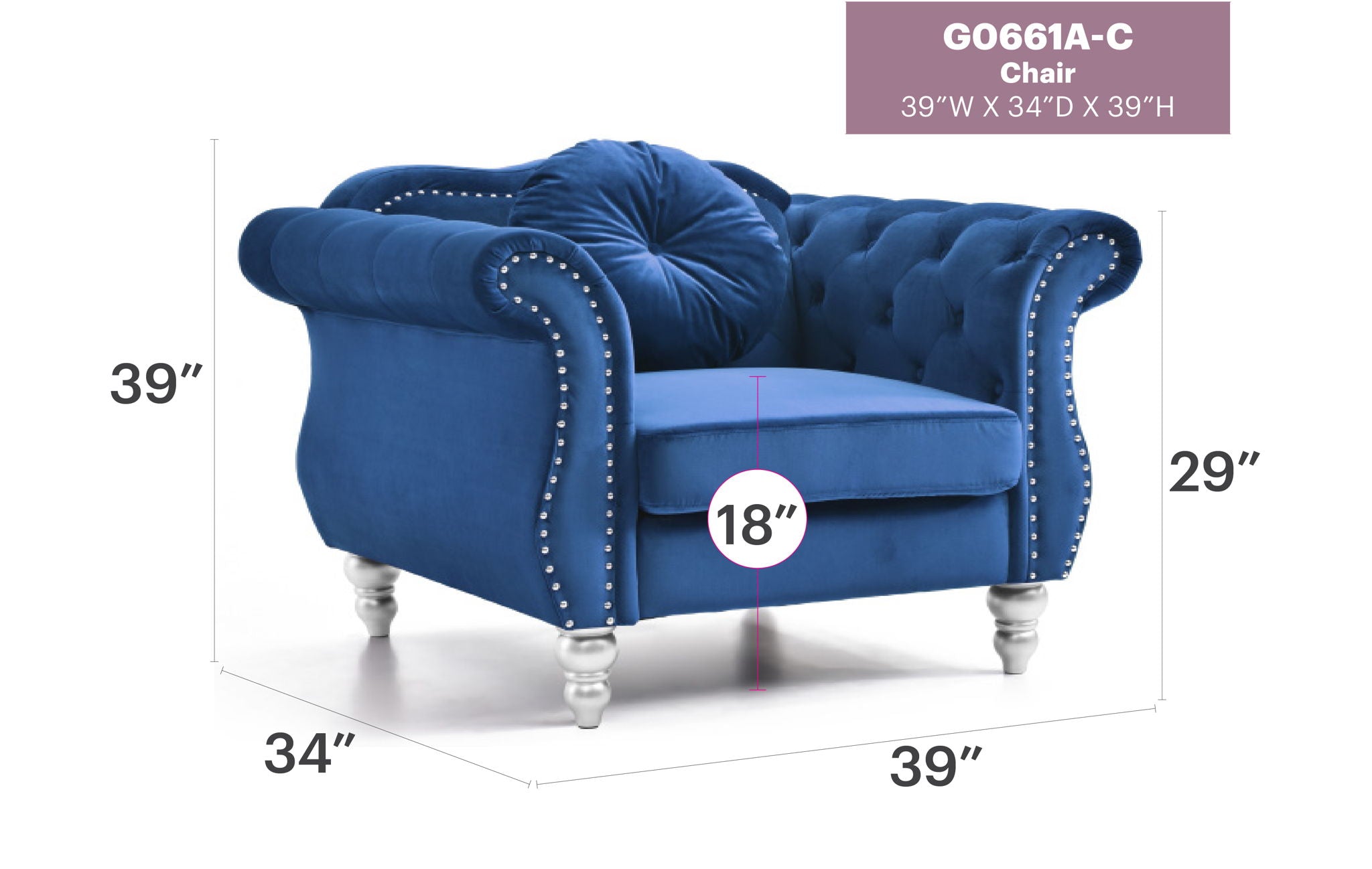 Chic Transitional Flared Arm Chair - Best Buy Furniture