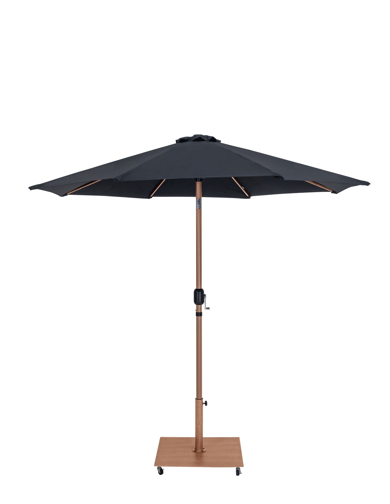 Fiji - Aluminum Patio Umbrella With Square Teak Base