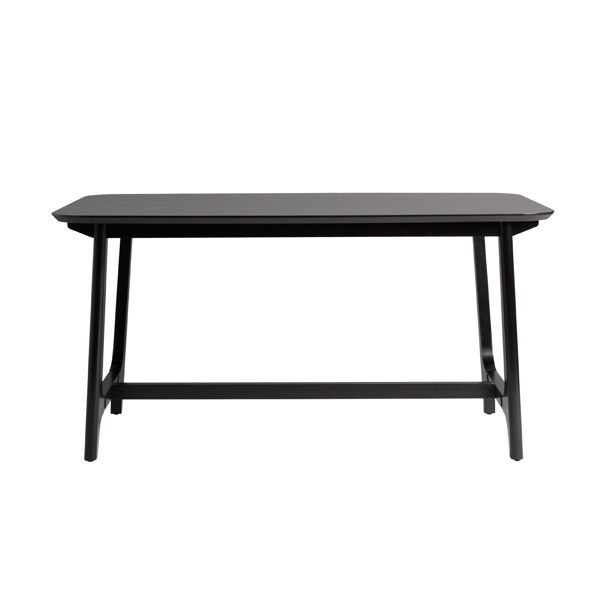 Lunara - Dining Table With Trestle Base - Black Ash