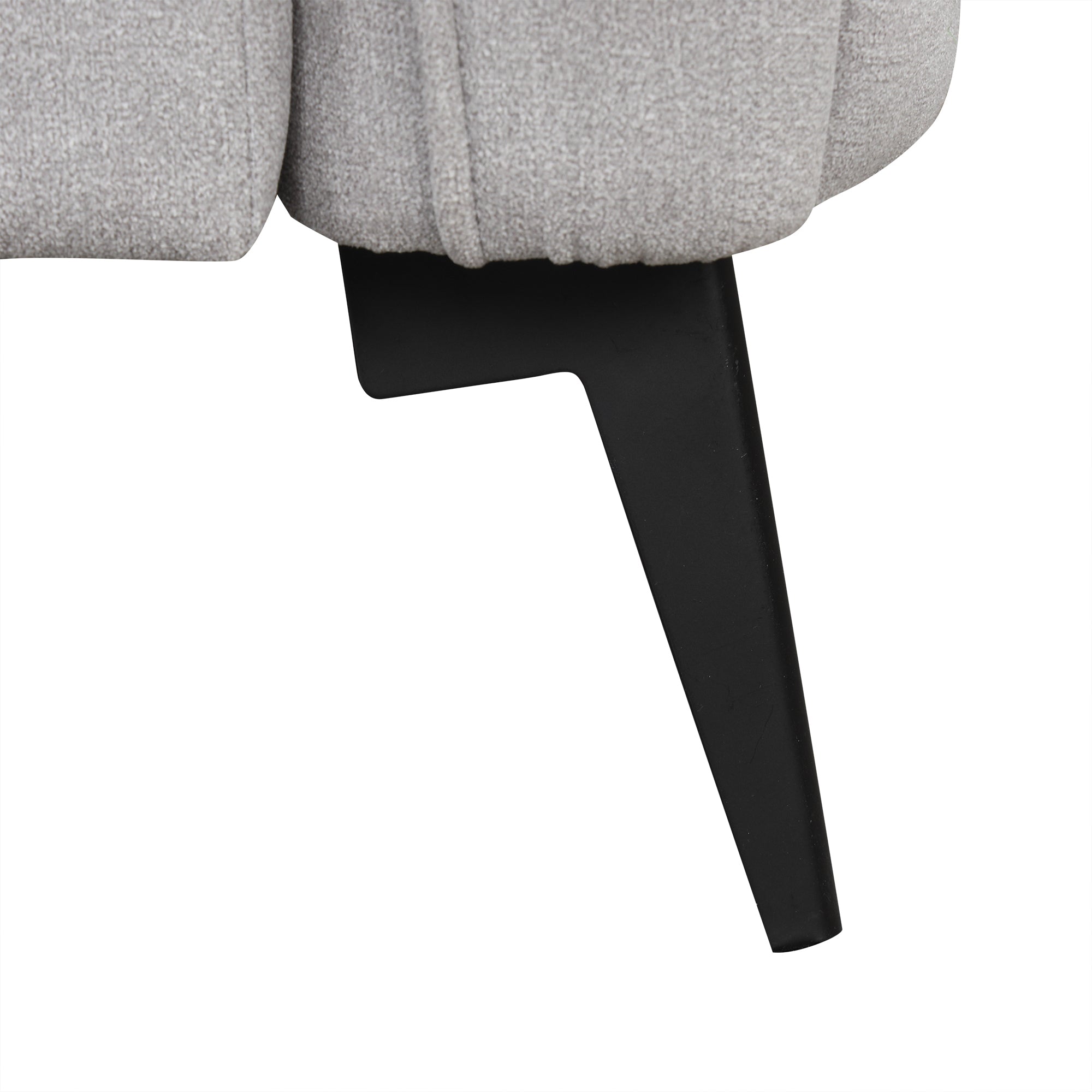 111" Upholstered 3-Seater Sofa with Curved Design and Two Printed Pillows