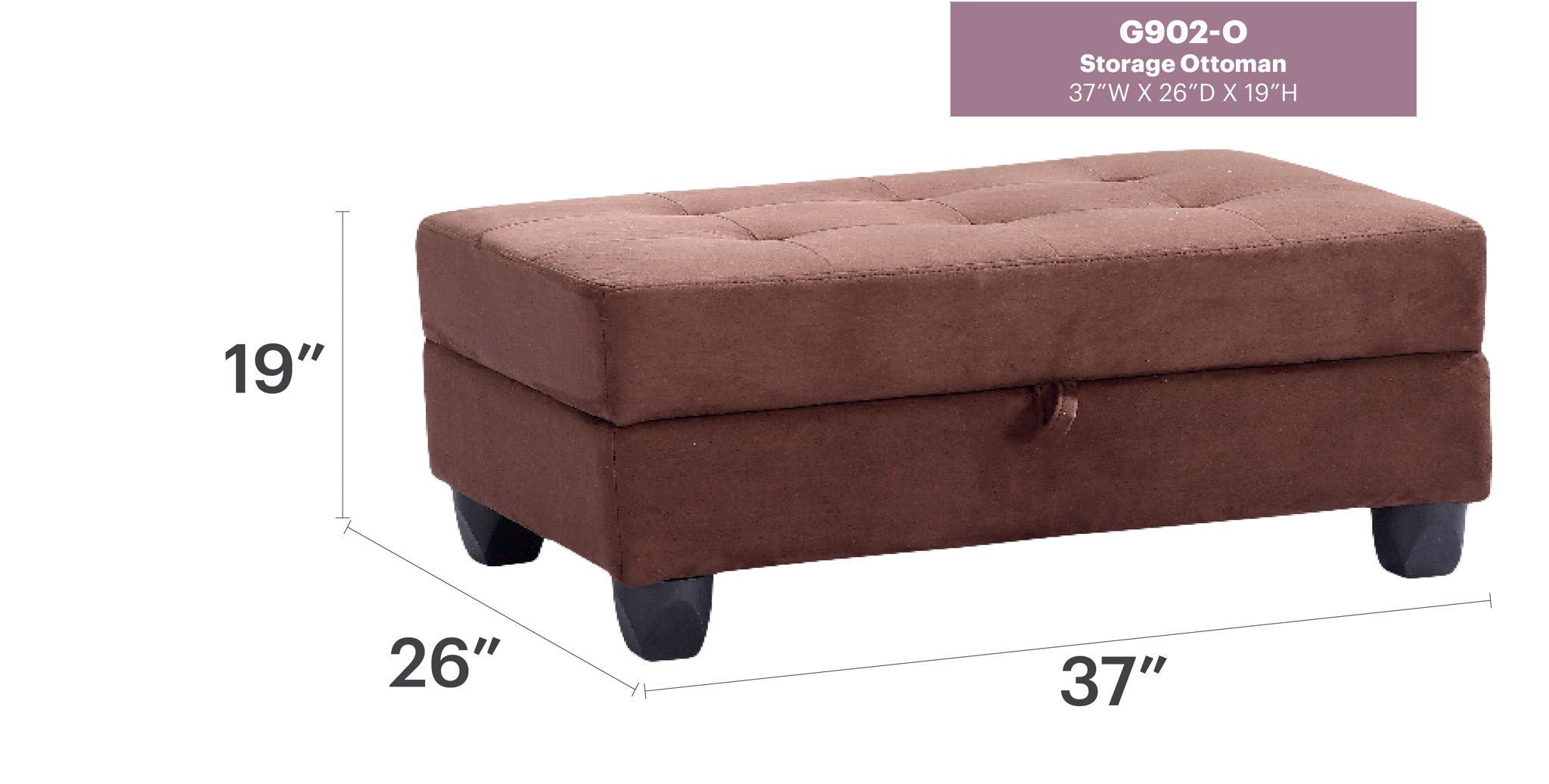 Stylish Storage Contemporary Ottoman - Best Buy Furniture
