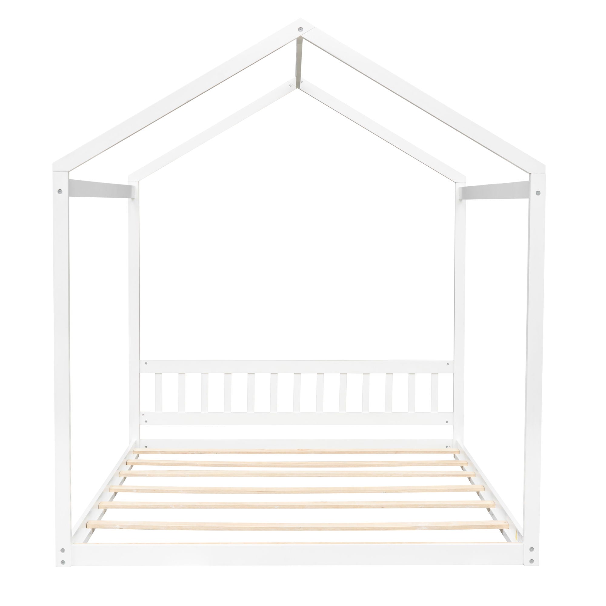 Wooden House Bed With Headboard