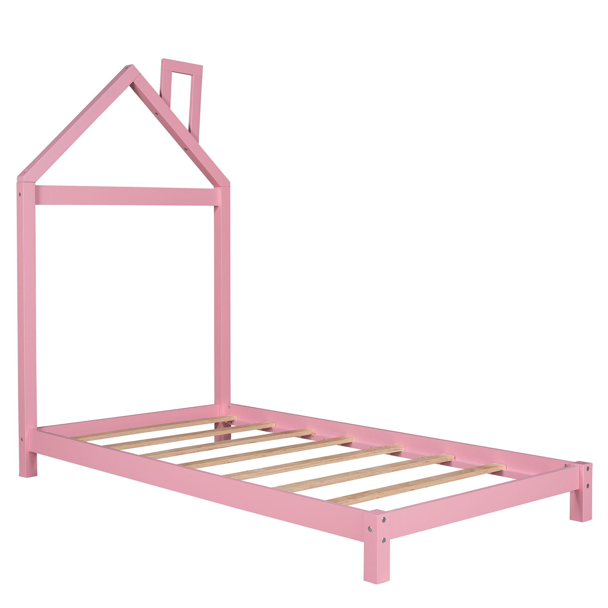 Platform Bed With House Shaped Headboard