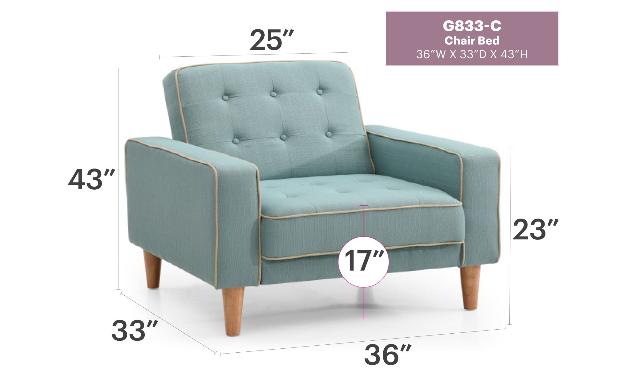 Vibrant Contemporary Chair Bed - Best Buy Furniture