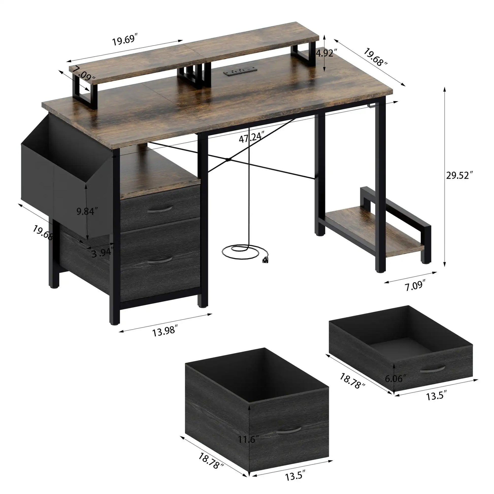 Jovie Computer Desk with Drawer and Power Outlets - Best Buy Furniture