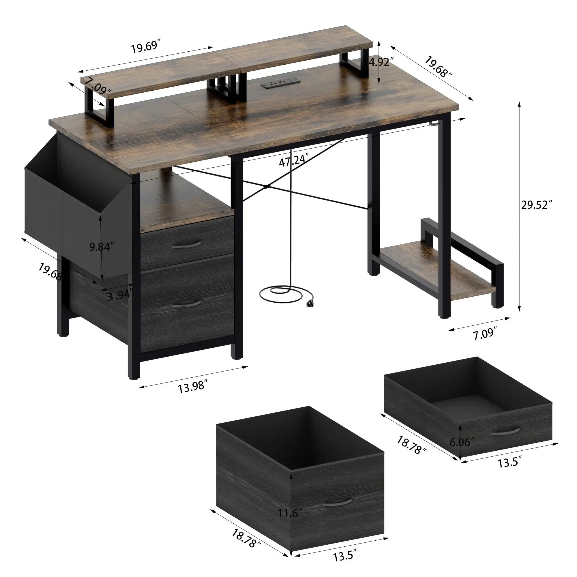 Jovie Computer Desk with Drawer and Power Outlets - Best Buy Furniture