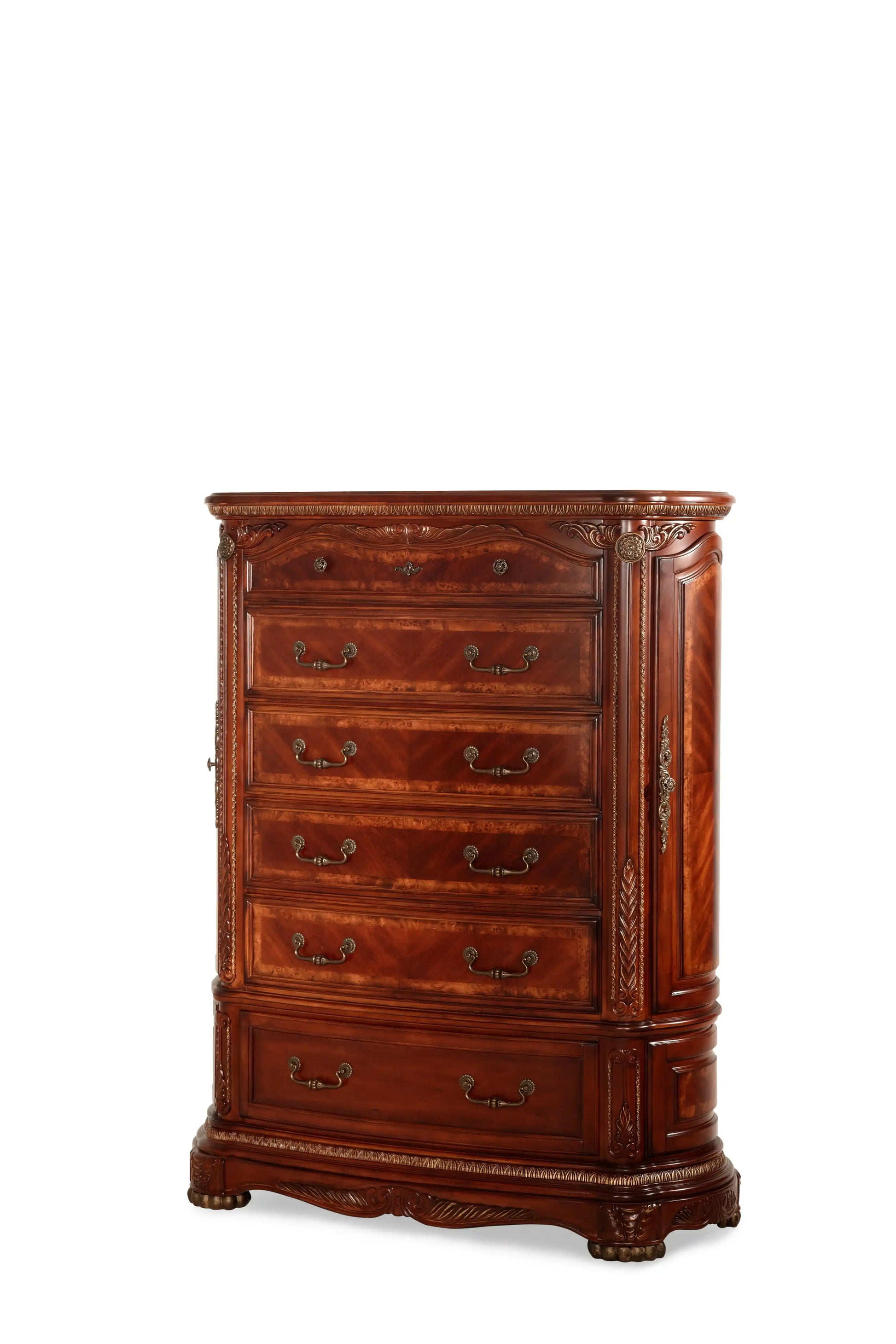 Cortina - 6-Drawer Chest - Honey Walnut - Best Buy Furniture