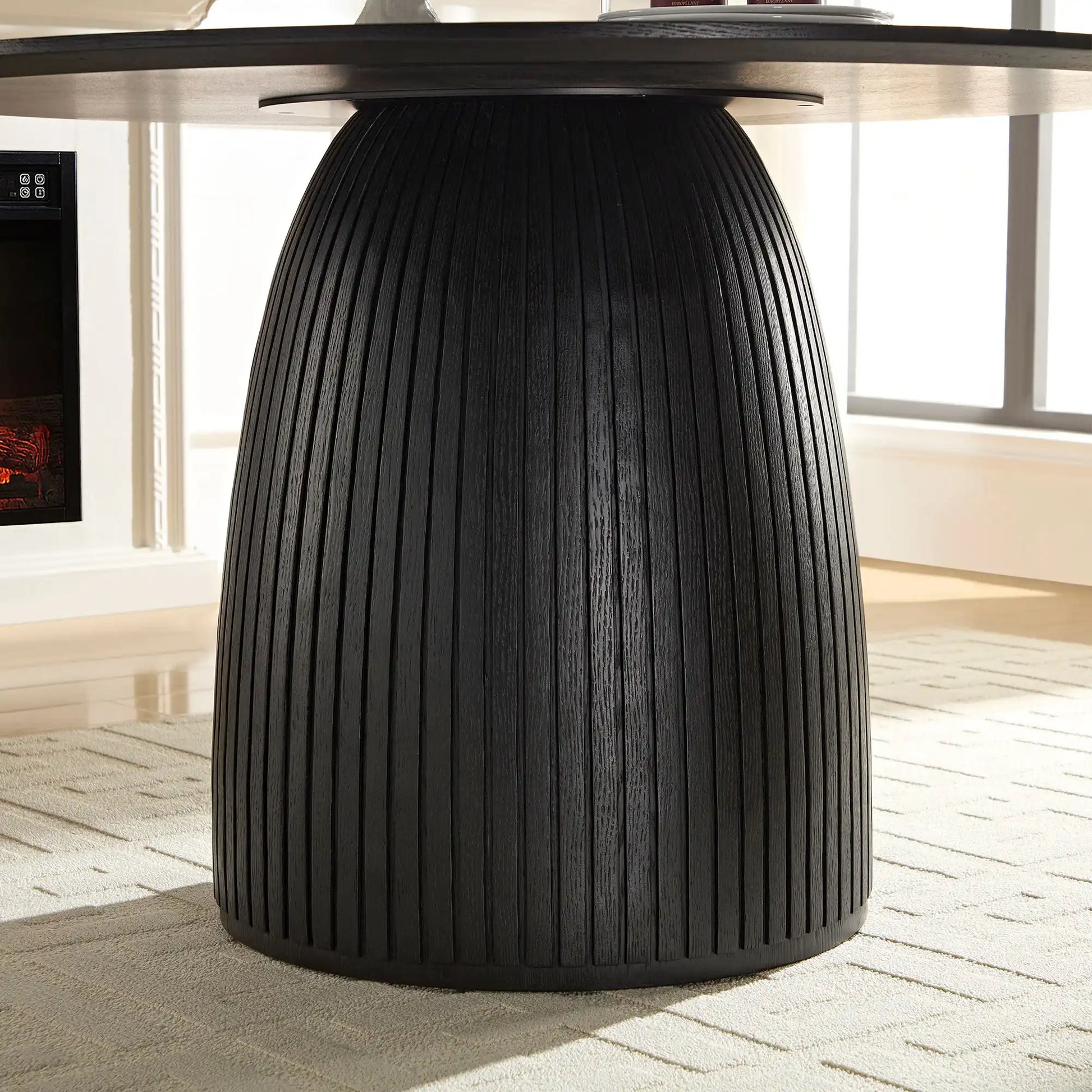 47.24" Black MDF Dining Table for Small Spaces - Best Buy Furniture