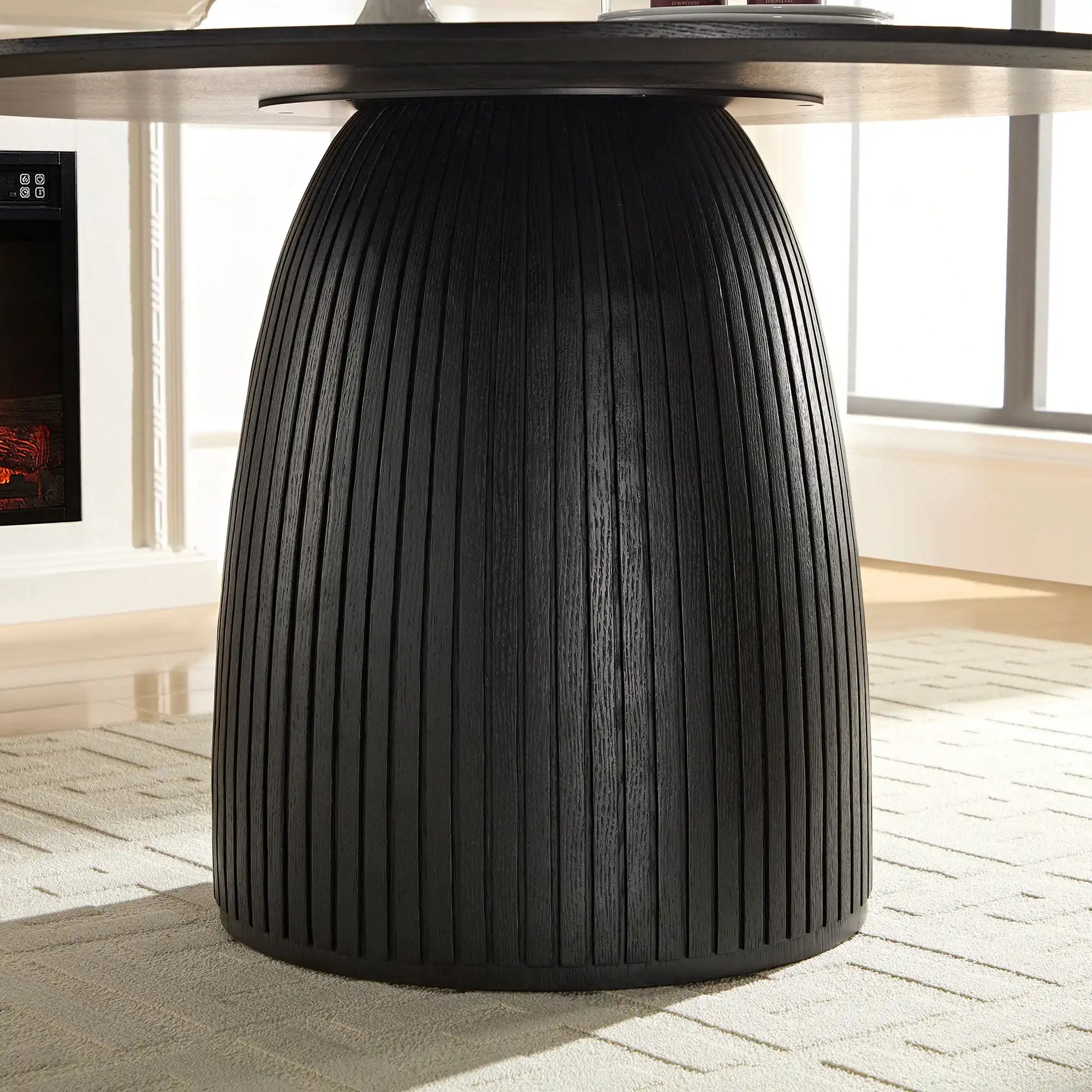 47.24" Black MDF Dining Table for Small Spaces - Best Buy Furniture