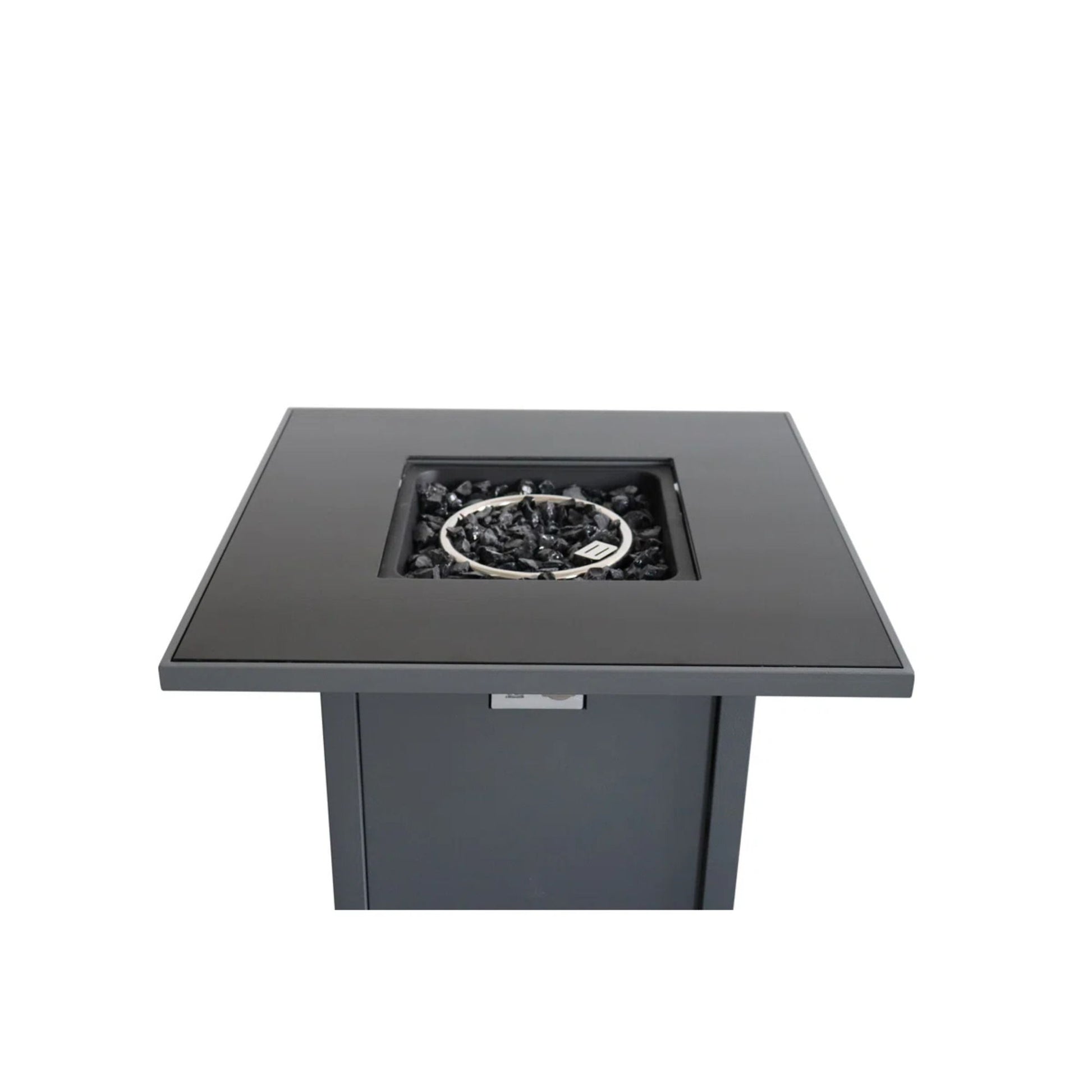 Durable Construction Outdoor Fire Pit Table With Lid - Gray - Best Buy Furniture