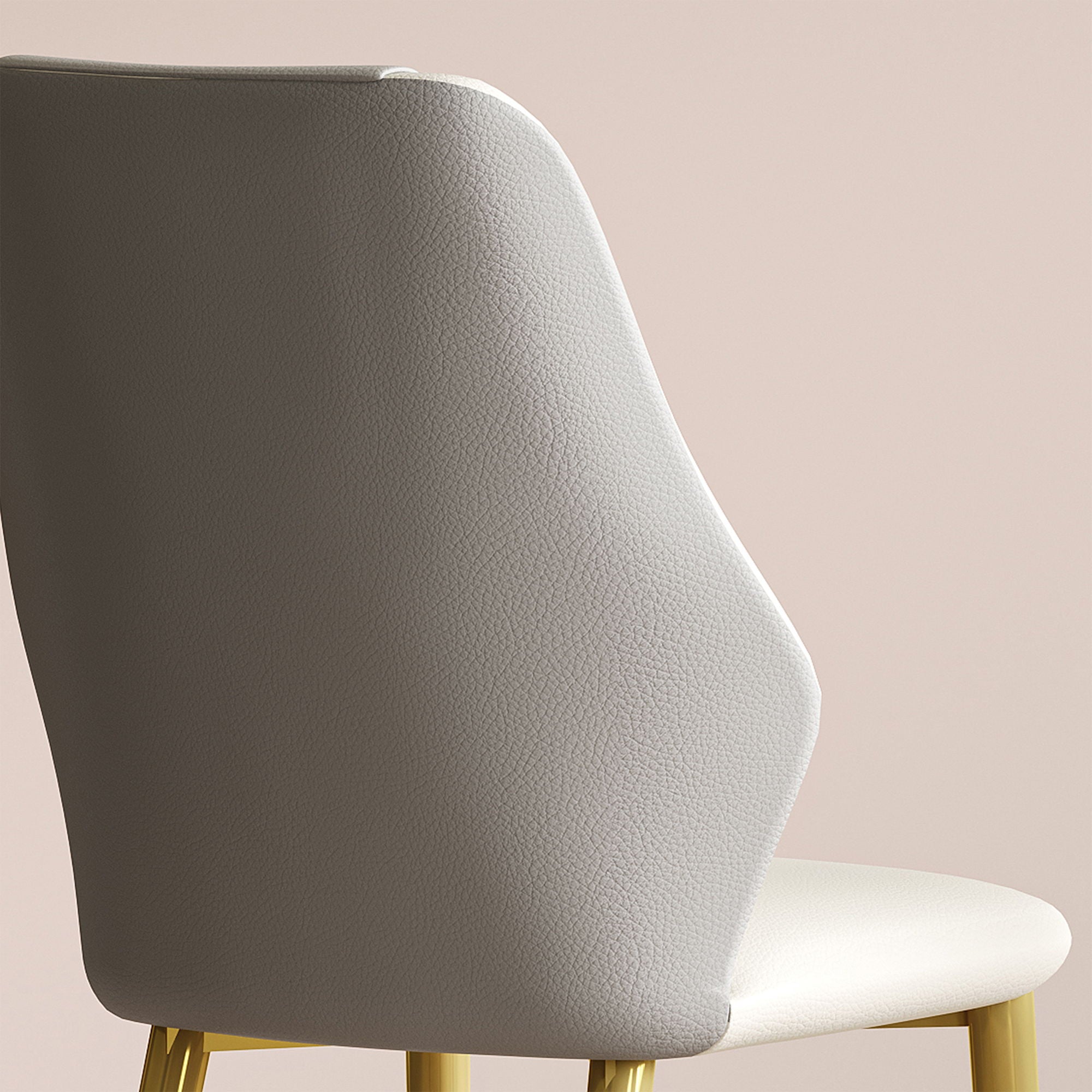 Dining Chairs (Set of 2) - Beige / Gray