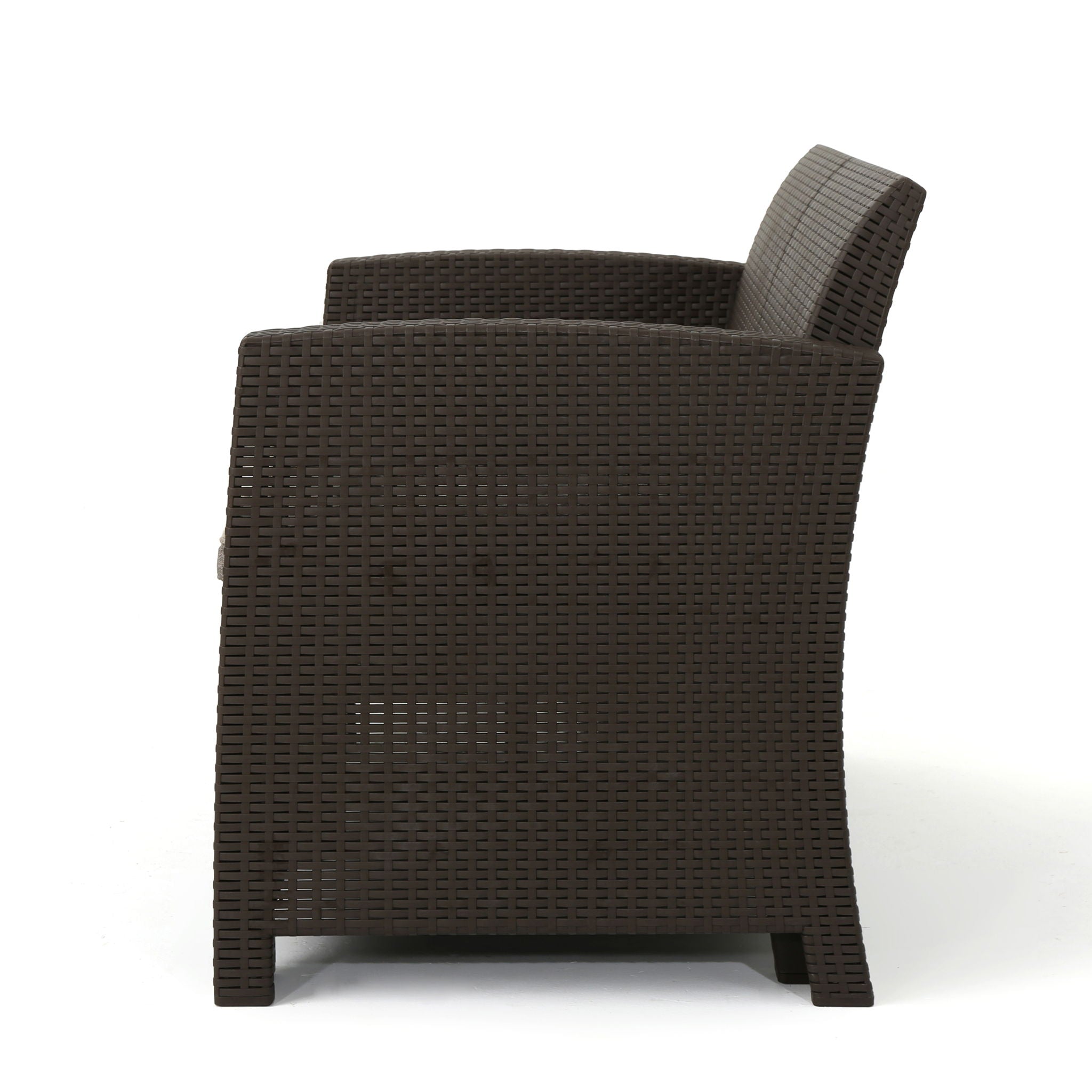 Outdoor 3 Seater Rattan Sofa With Water Resistant Cushions