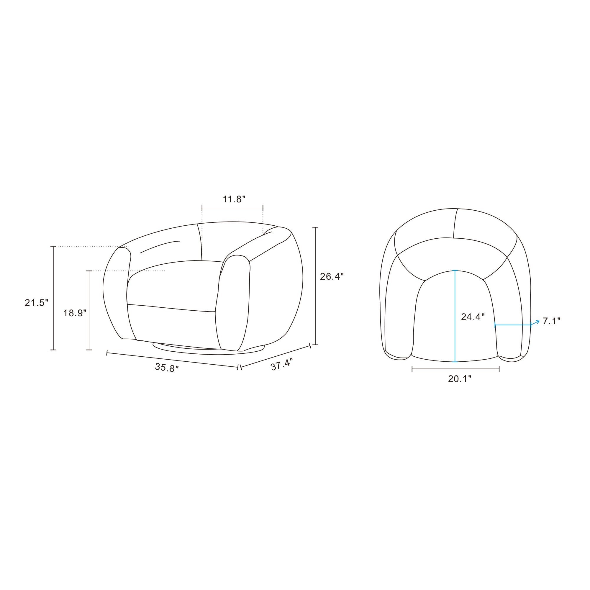 Tribeca - Swivel Lounge Chair