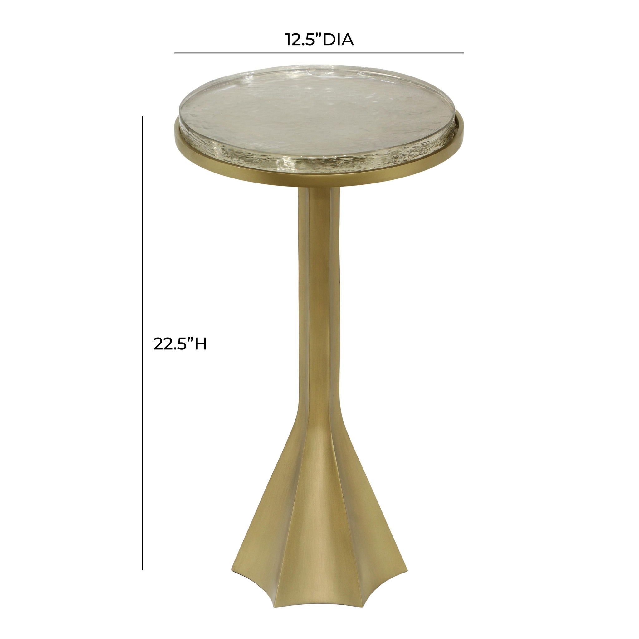 Gabrielle - Round Side Table - Antique Brass
