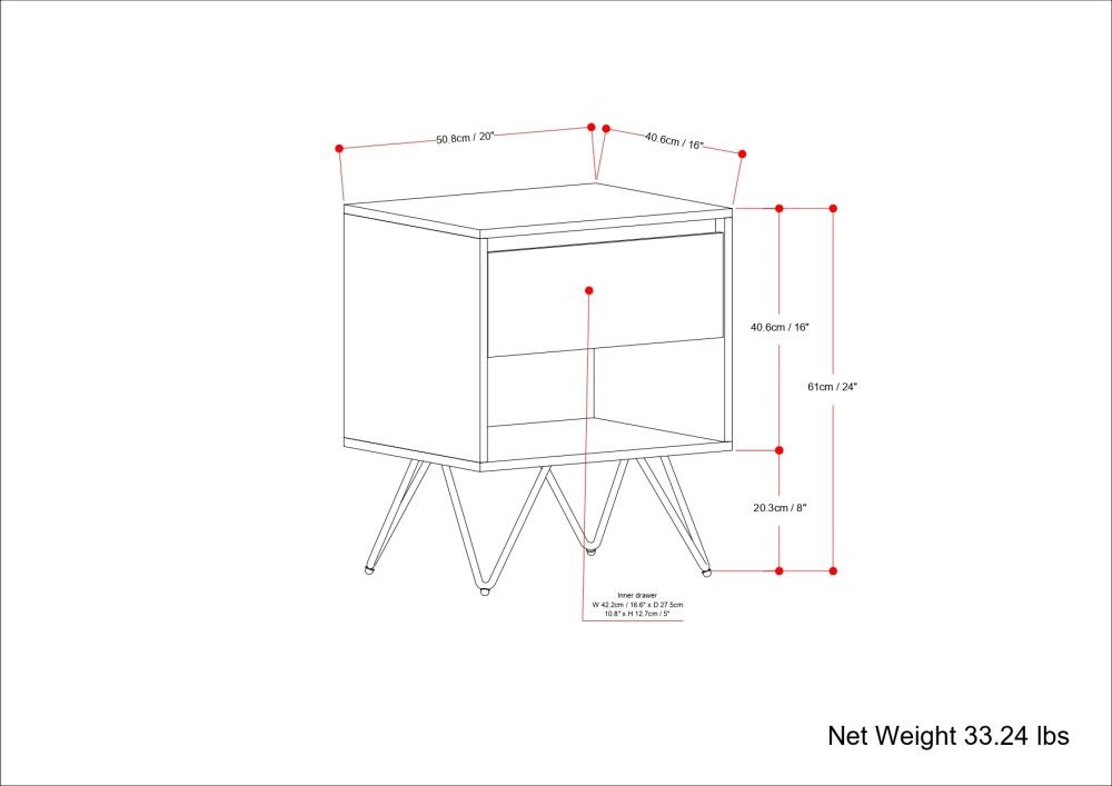 Hunter - Nightstand - Natural