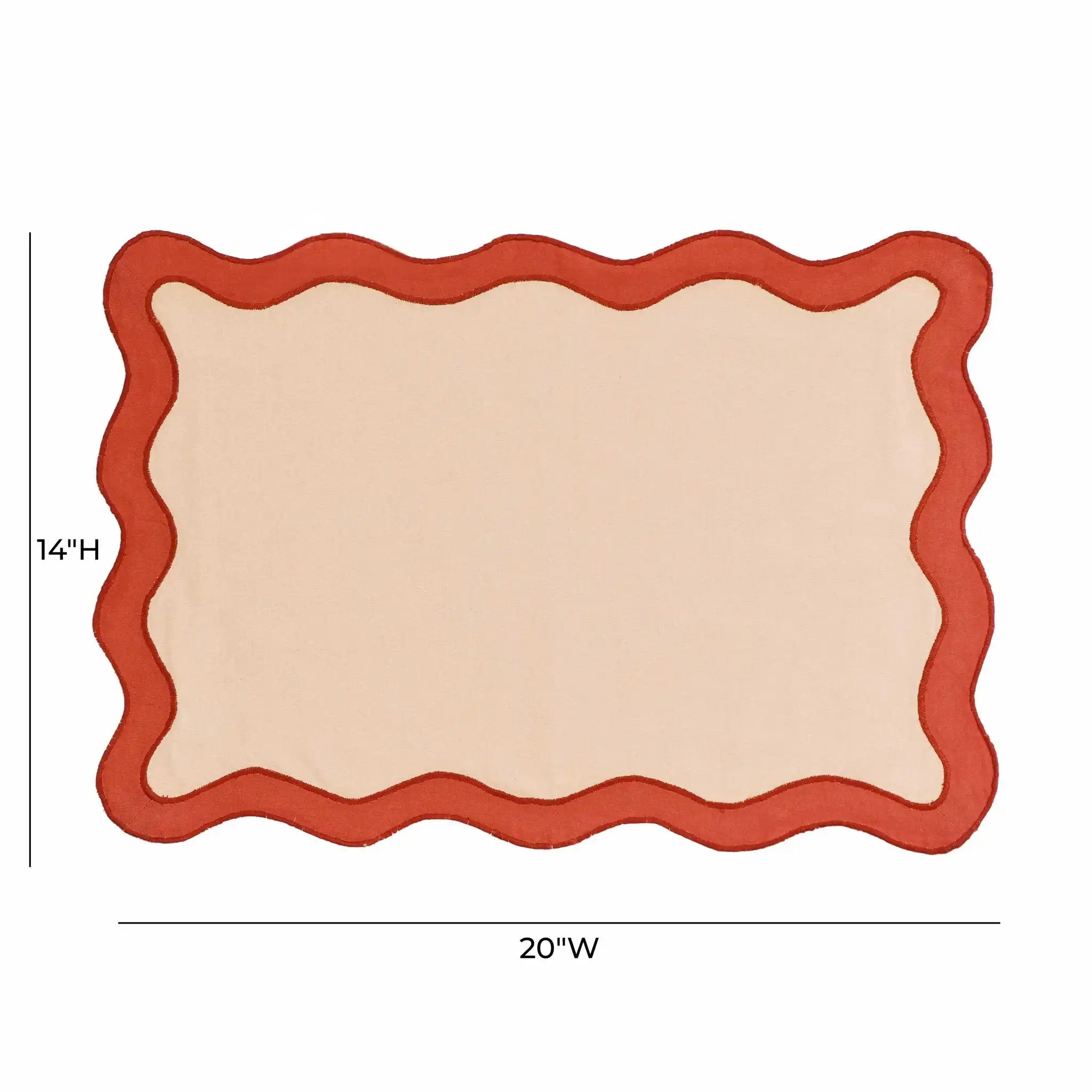 Scalloped Edge - Cotton Placemat (Set of 4)