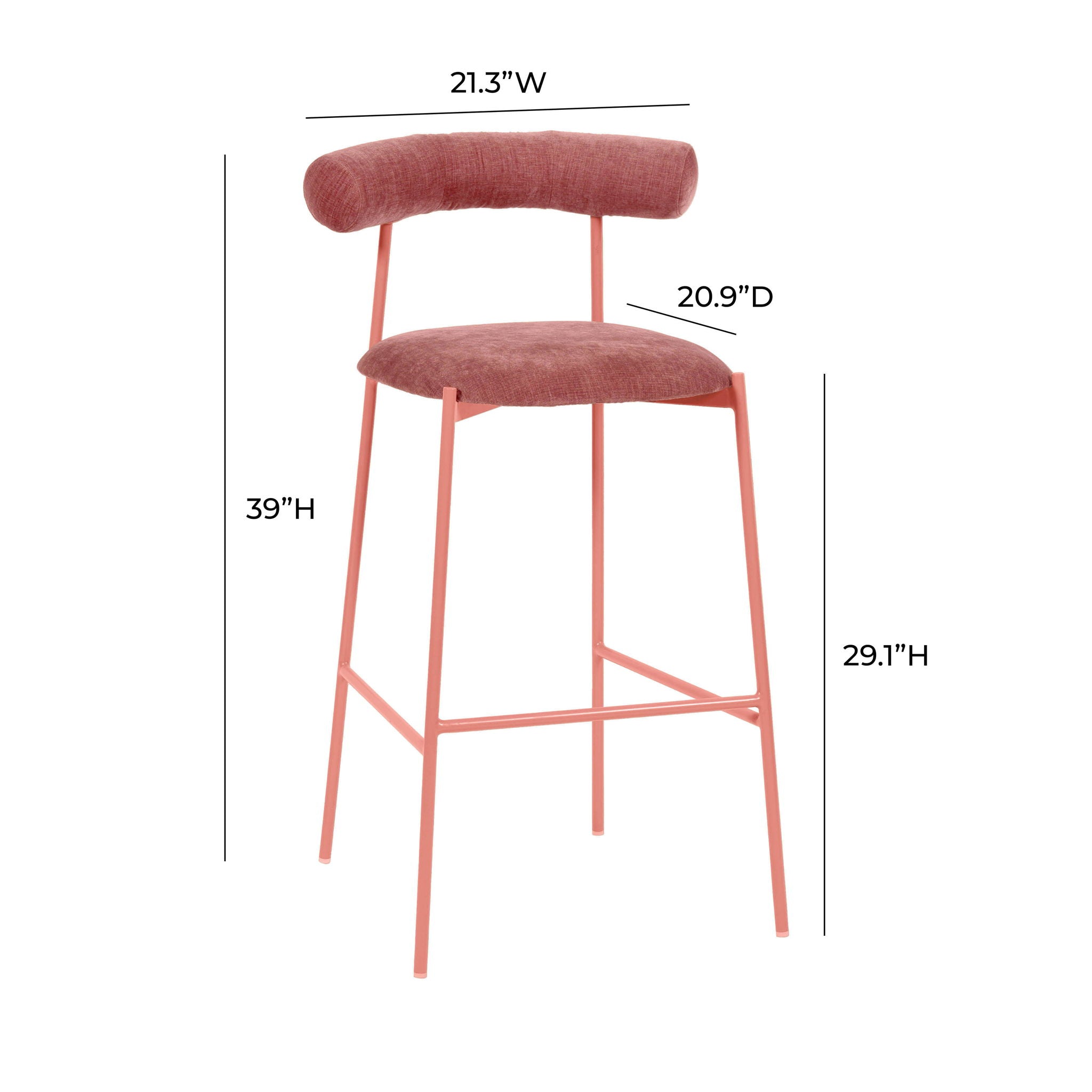 Liliana - Velvet Bar Stool