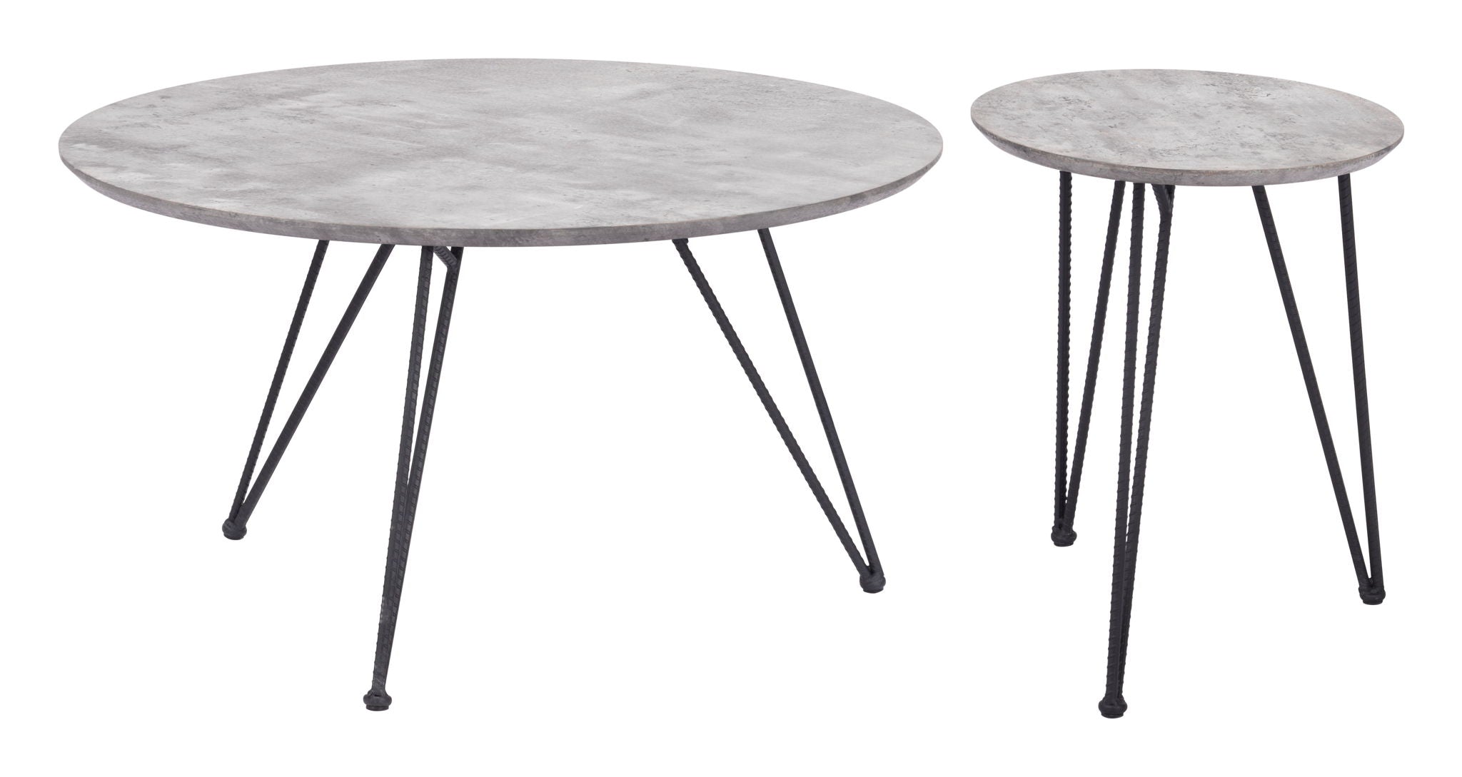 Kerris - Coffee Table Set - Gray & Black
