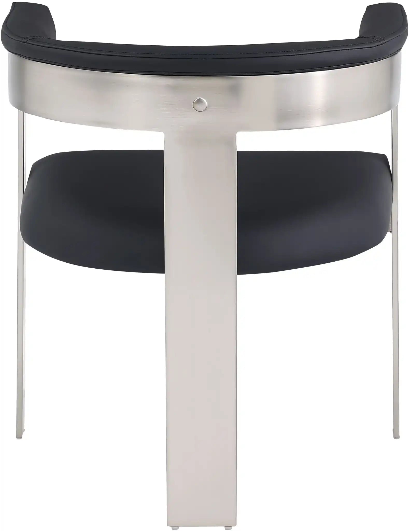 Romeo - Faux Leather Dining Chair With Silver Base (Set of 2)