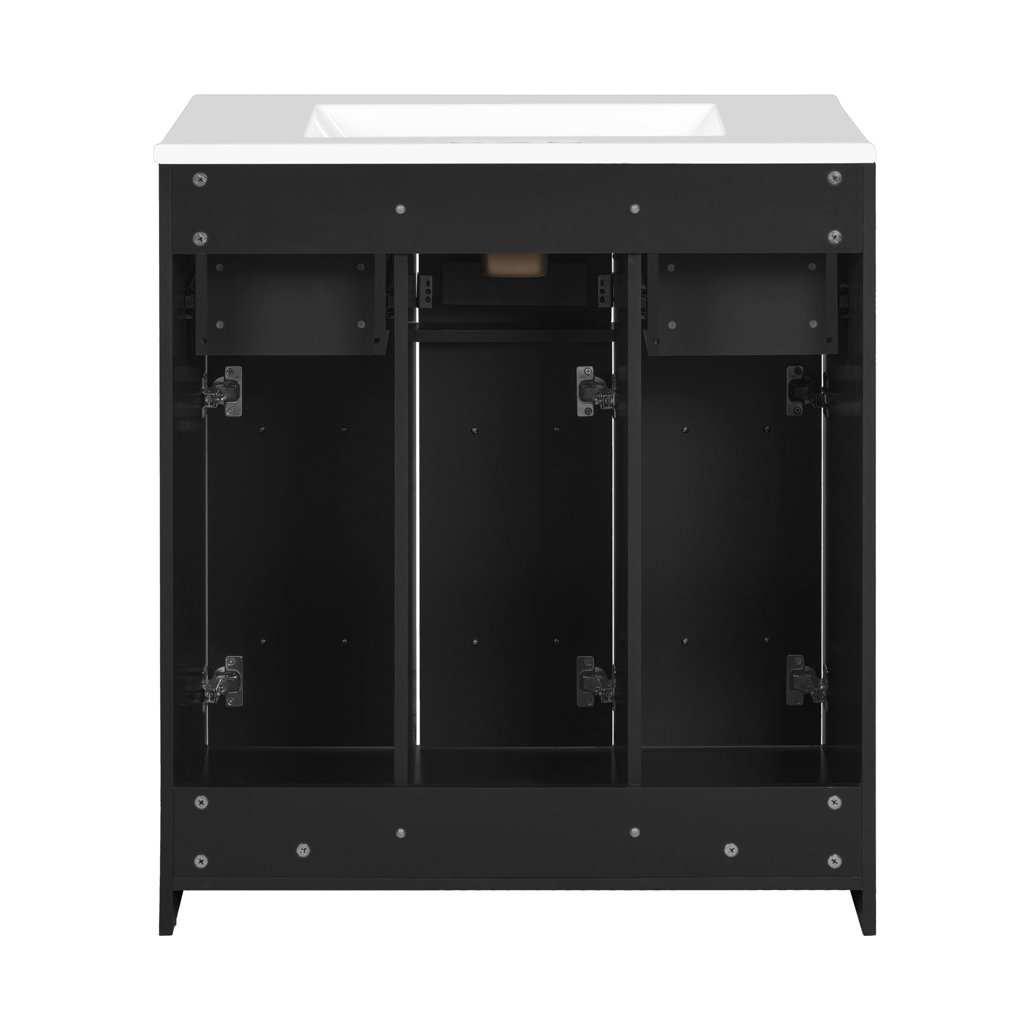 Bathroom Vanity With Undermount Sink, Soft-Close Doors, Drawers, Ceramic Sink