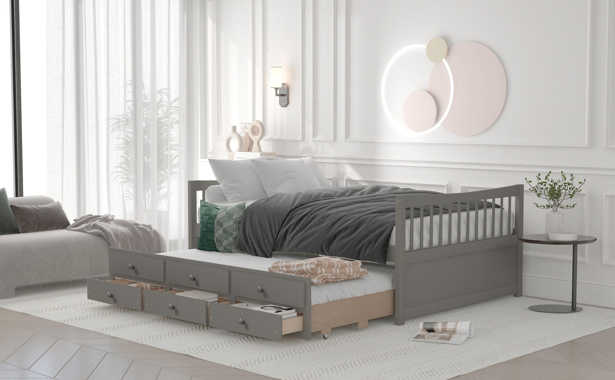 Twin Size Daybed With Trundle And Drawers