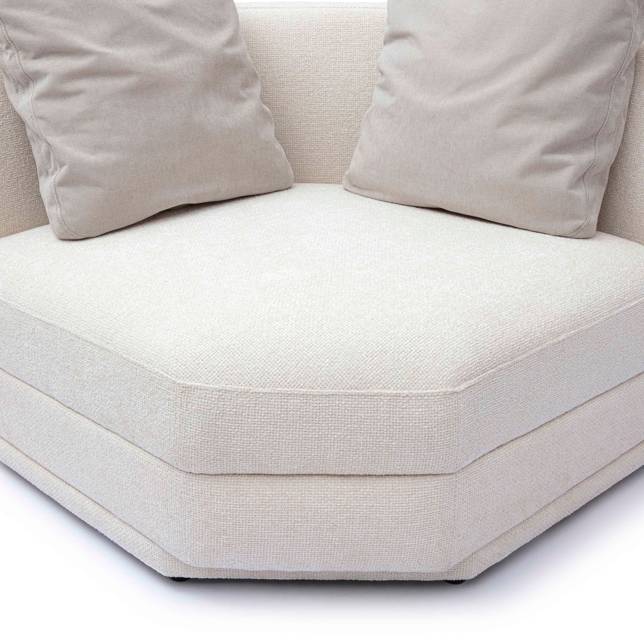 Perry - Modular Wedge Corner Chair - Cream