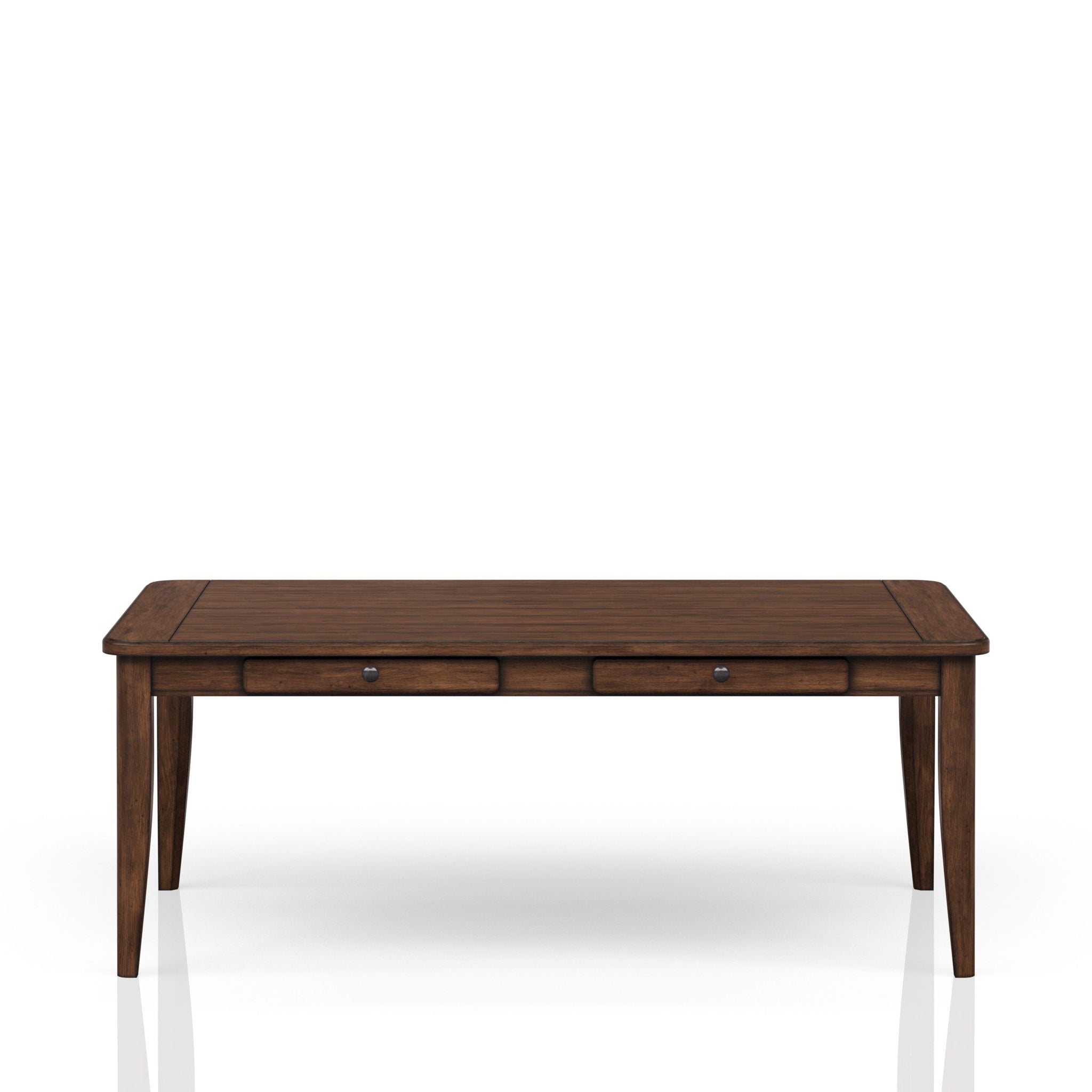 Casual Dining Table With Four Storage Drawers - Brown