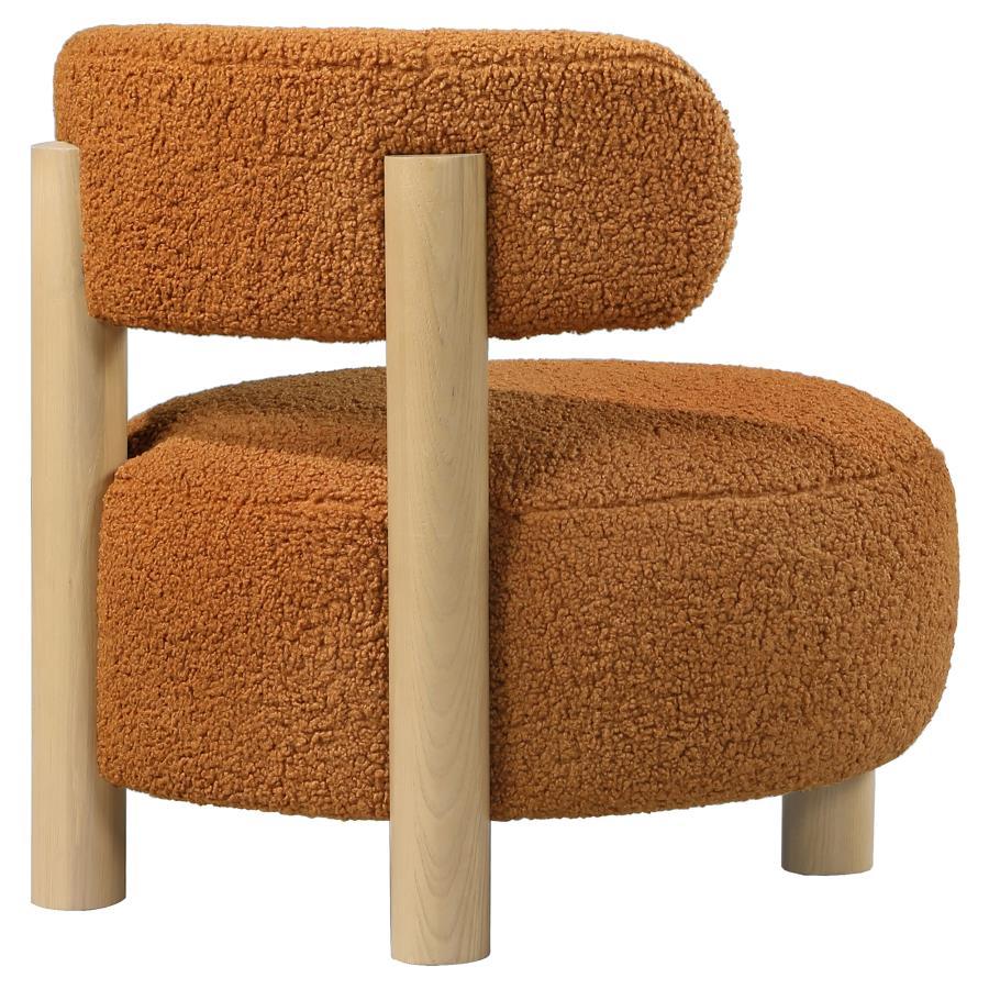 Zonie - Boucle Upholstered Barrel Back Accent Chair - Best Buy Furniture