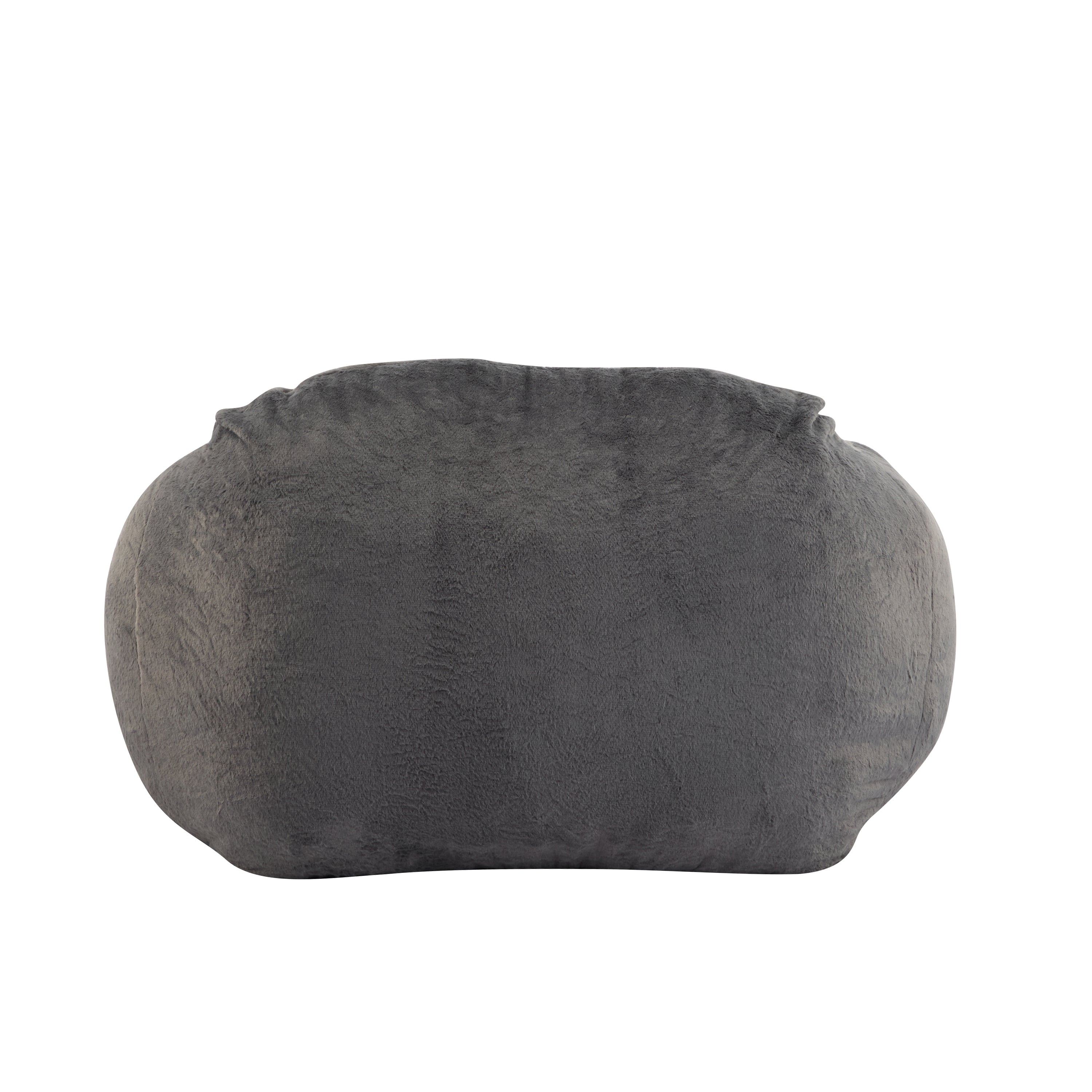 Sezze Indoor Bean Bag Chair with Gray Faux Fur