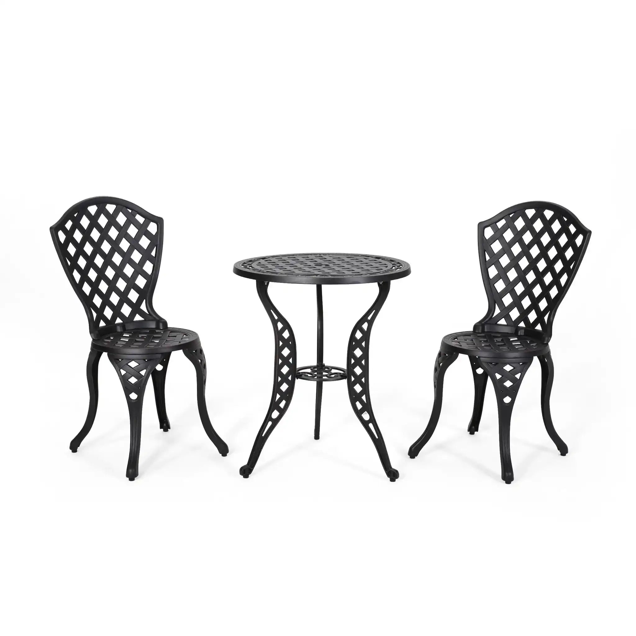 Bono Metal Bistro Set - Black