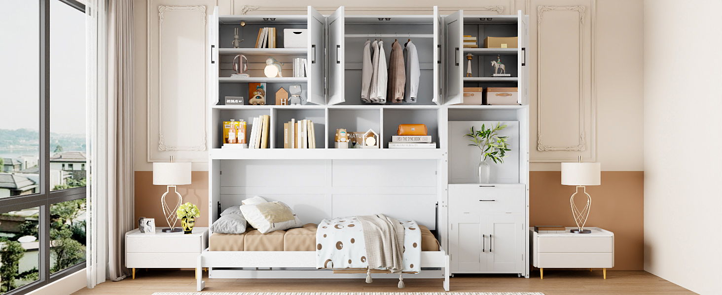 Murphy Wall Bed With Closet, Drawers & Desk