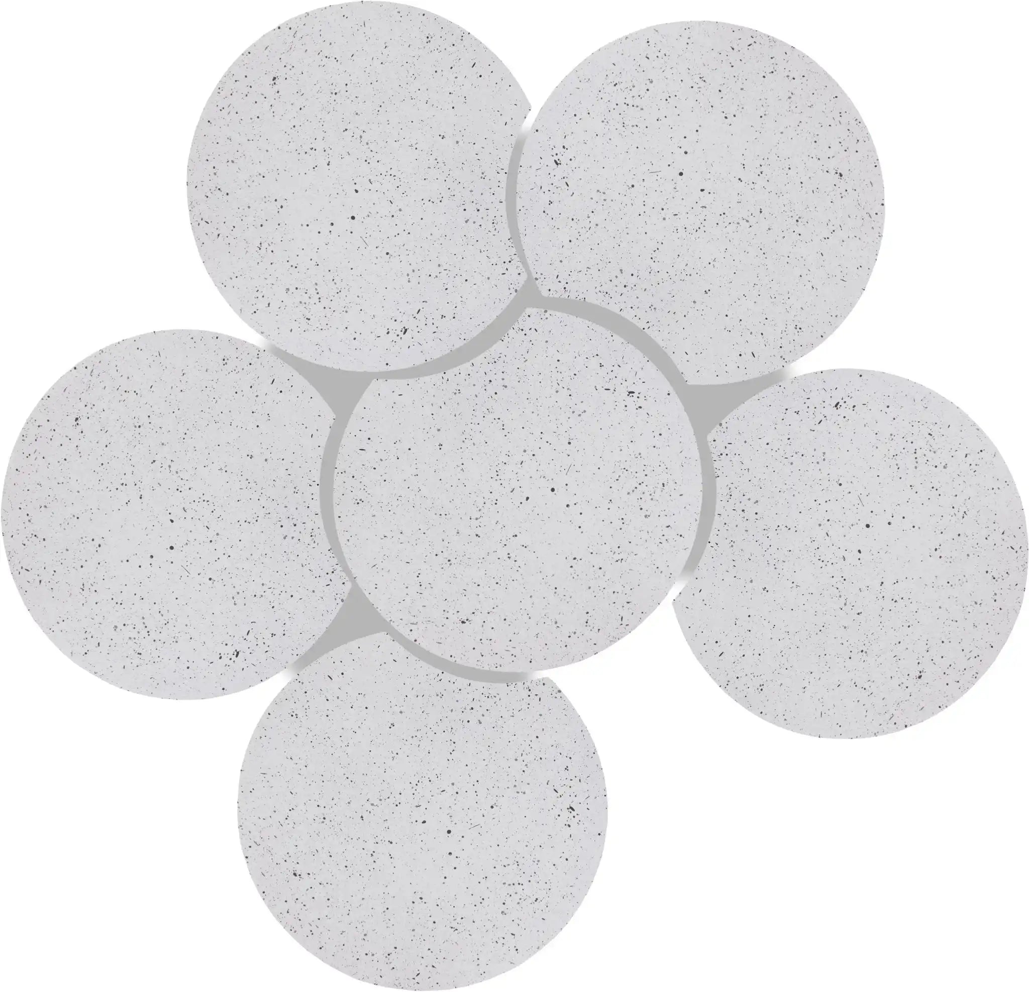Dimple - 20" 6 Piece Modular Coffee Table - Terazzo Finish