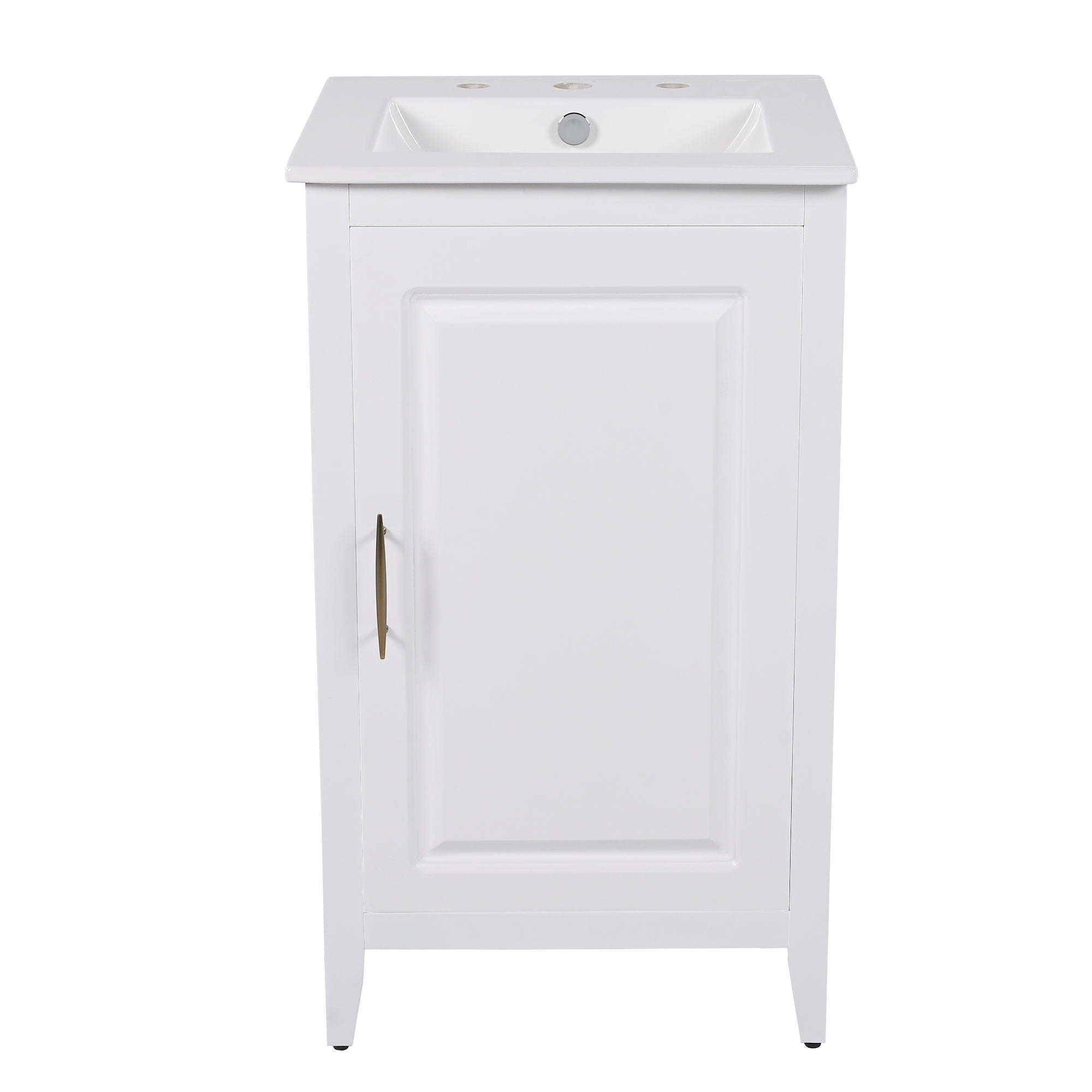 Modern Bathroom Vanity With Sink, Functional Drawer, Soft- Closing Door
