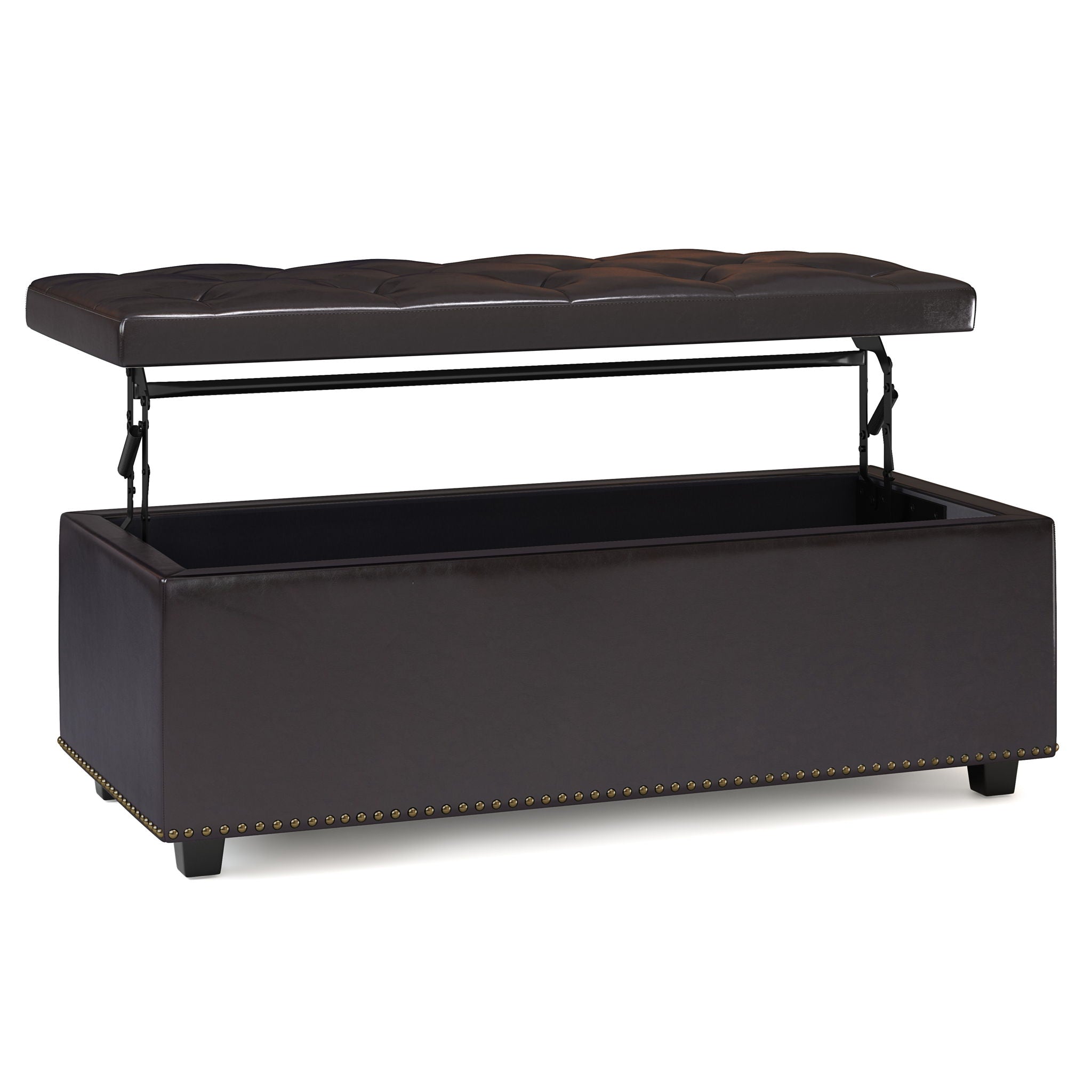 Hamilton - Upholstered Lift Top Rectangular Storage Ottoman - Best Buy Furniture