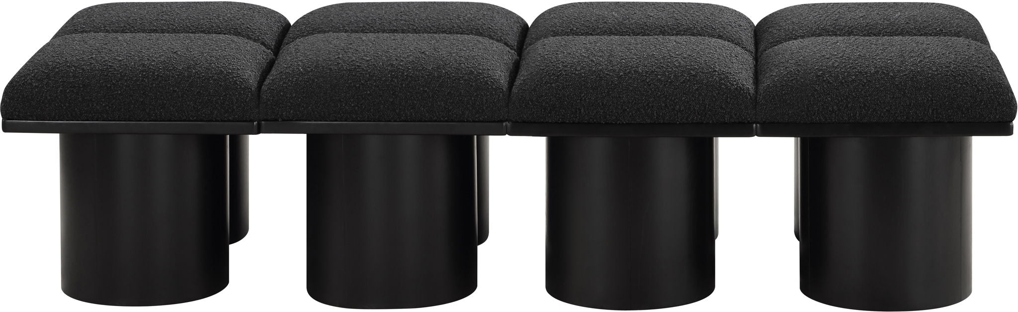 Pavilion - 8 Piece Modular Bench With Black Base