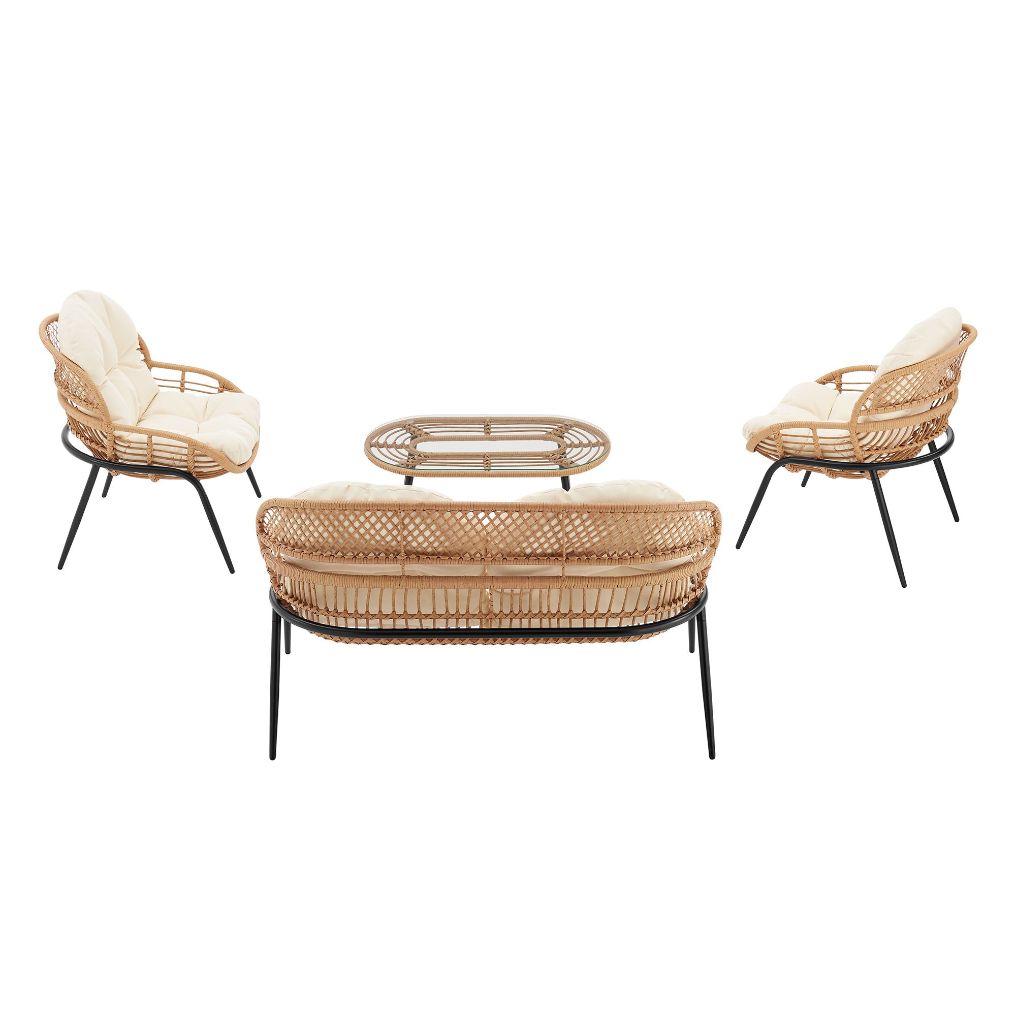 Pine - 4 Piece Outdoor Conversation Set