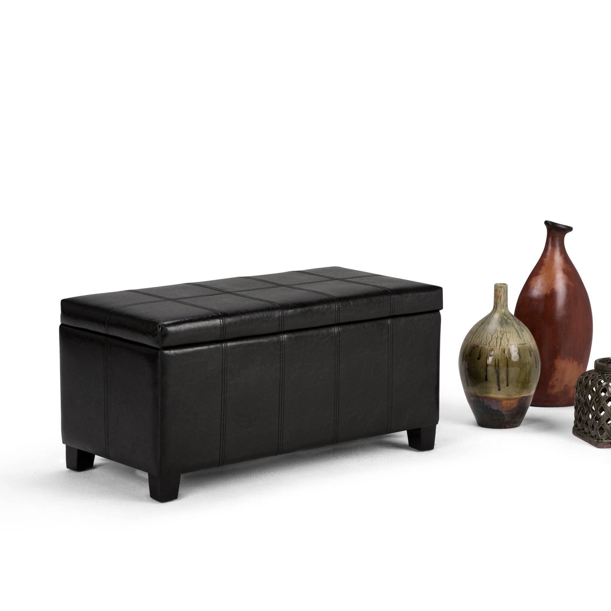 Dover - Upholstered Storage Ottoman Bench - Best Buy Furniture