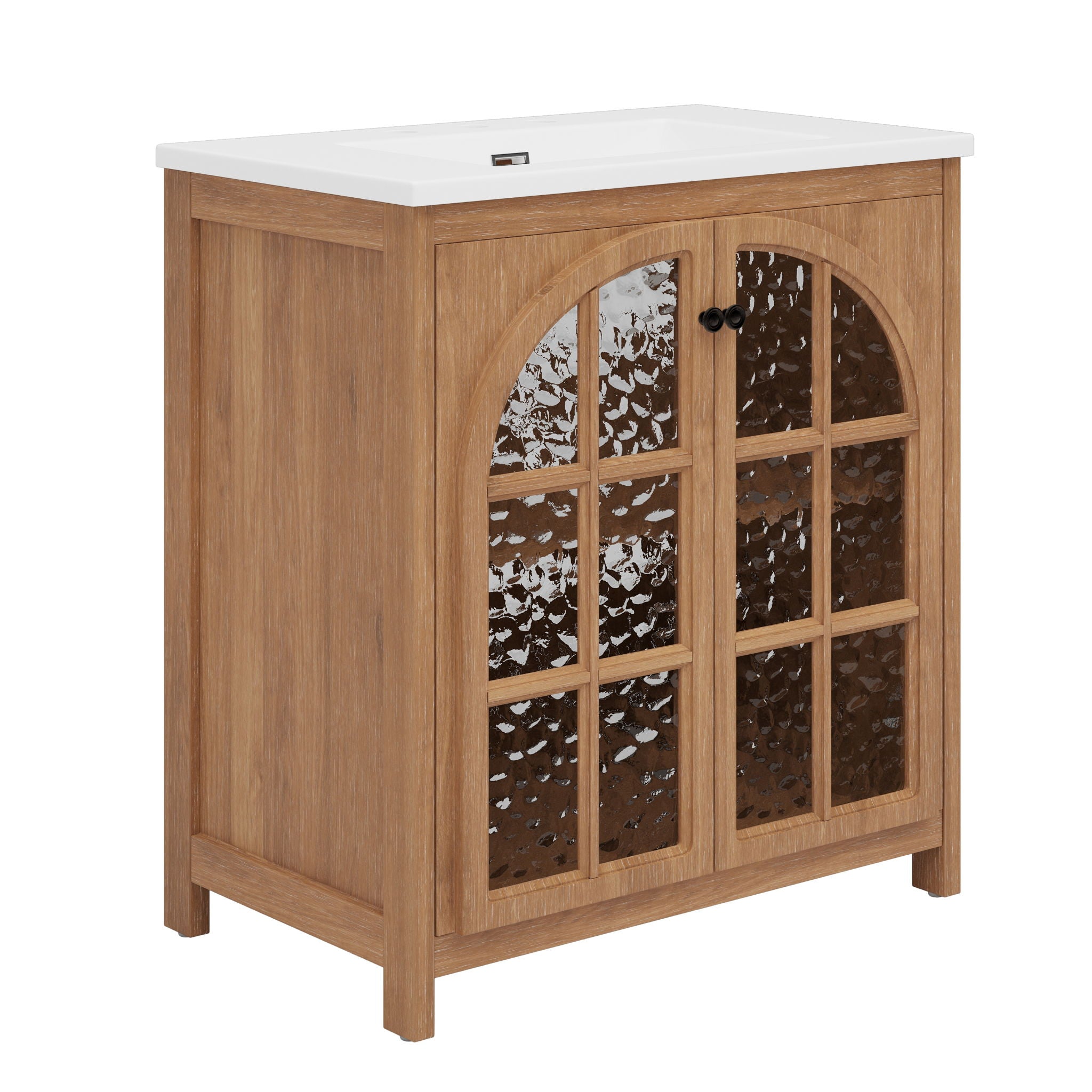 Vintage Farmhouse Bathroom Vanity With Ceramic Sink