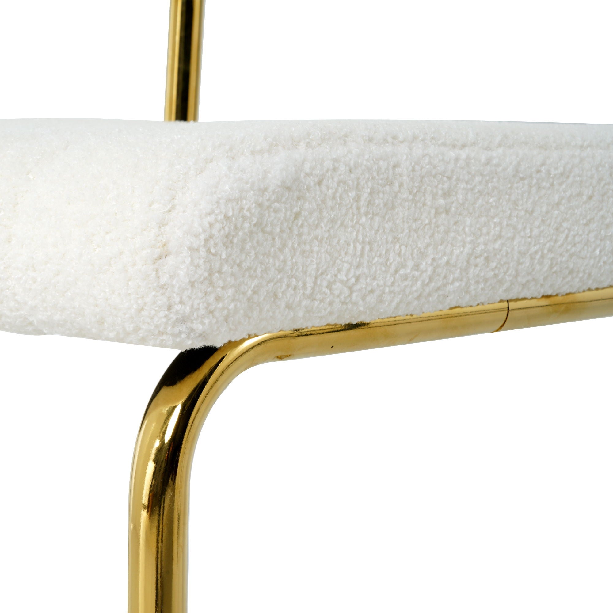 Modern Light Luxury Dining Chair With Metal Legs And Bow Design