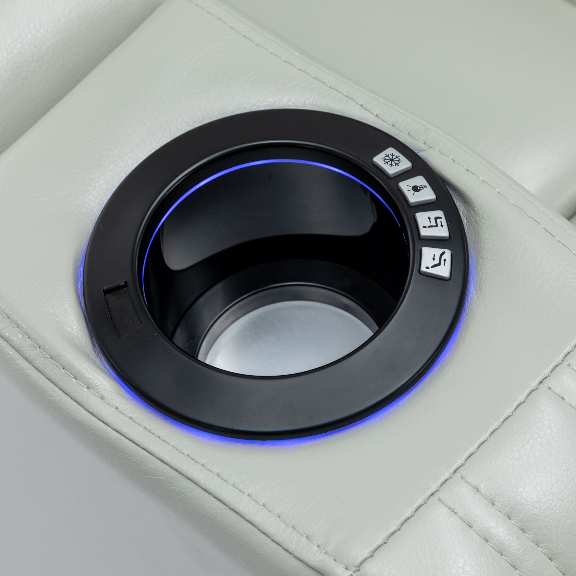 Power Recliner Theater Chair With Cooling Cup Holder, Bluetooth Speaker, LED Lights, USB Ports
